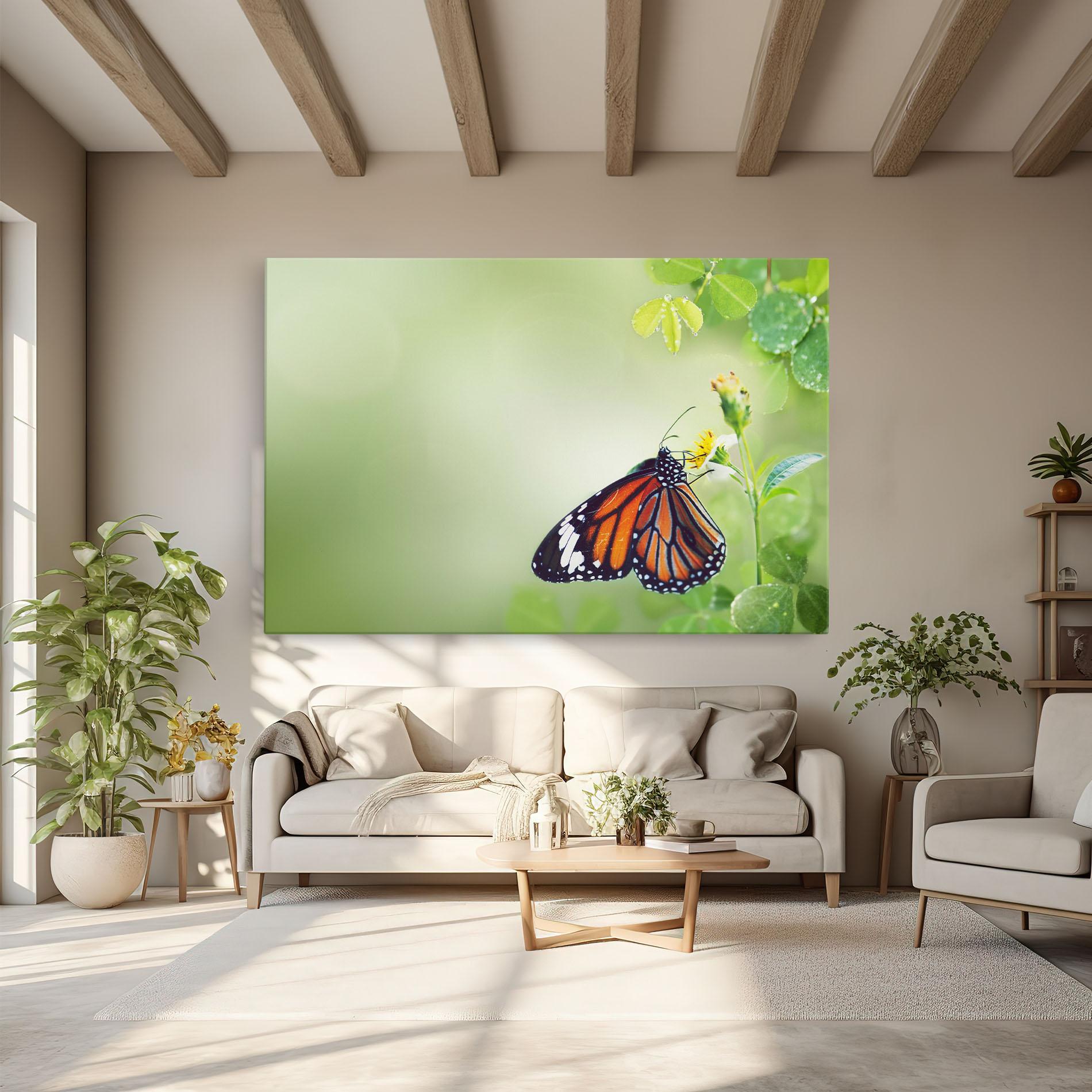 Leinwandbild Butterfly Wild Plant mockup 6