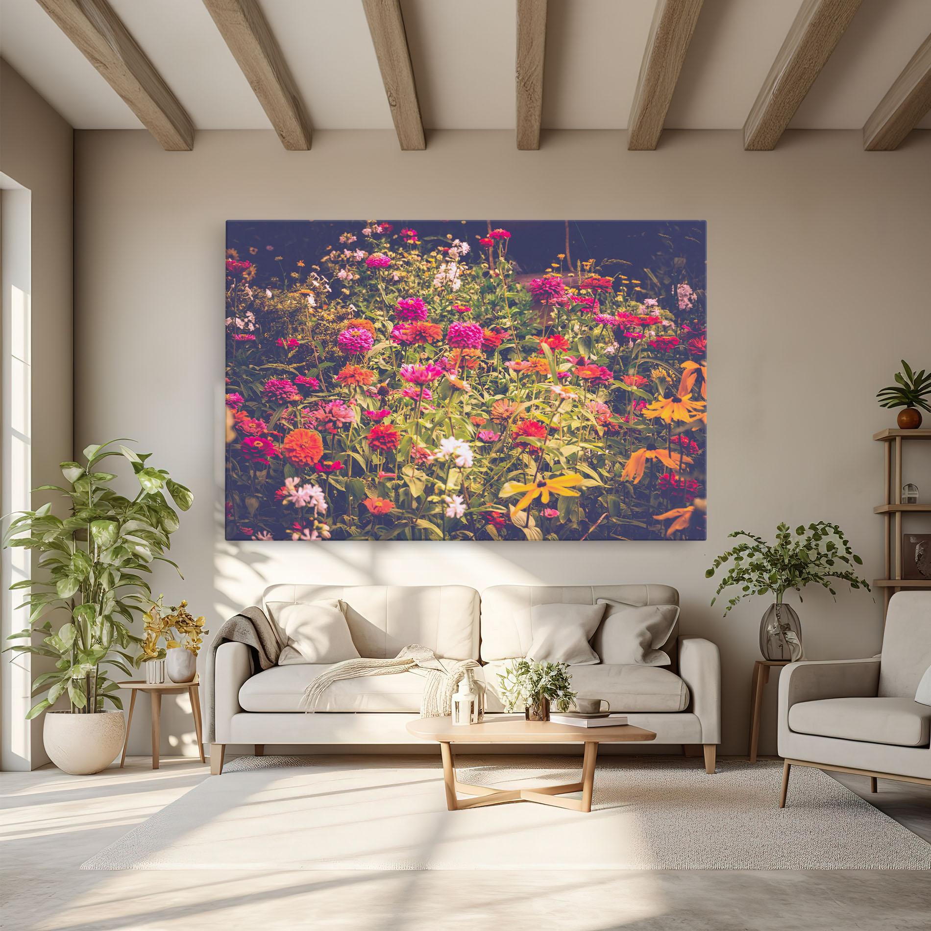 Leinwandbild Colorful Wild Field mockup 6