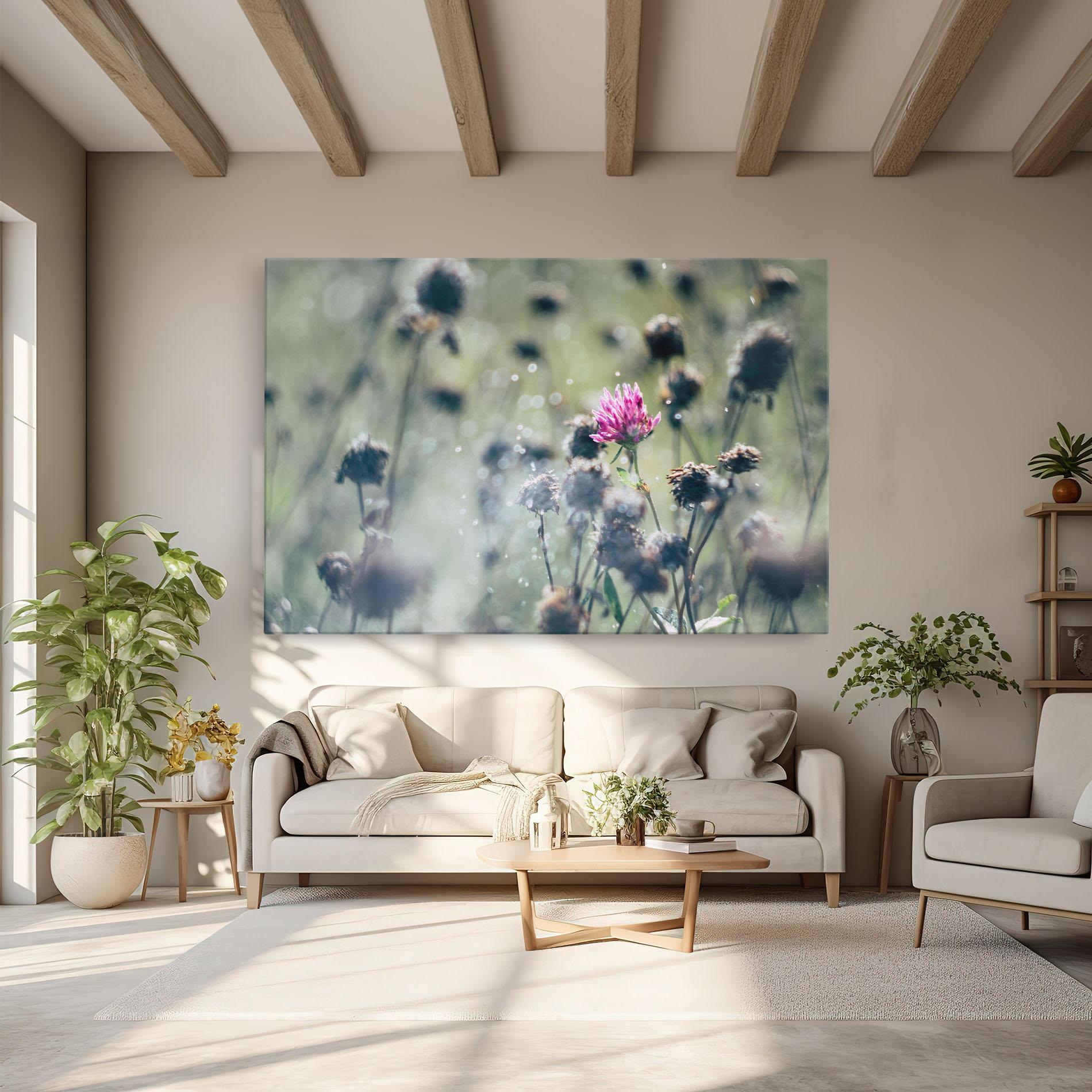 Leinwandbild Dreamy Purple Flower mockup 6