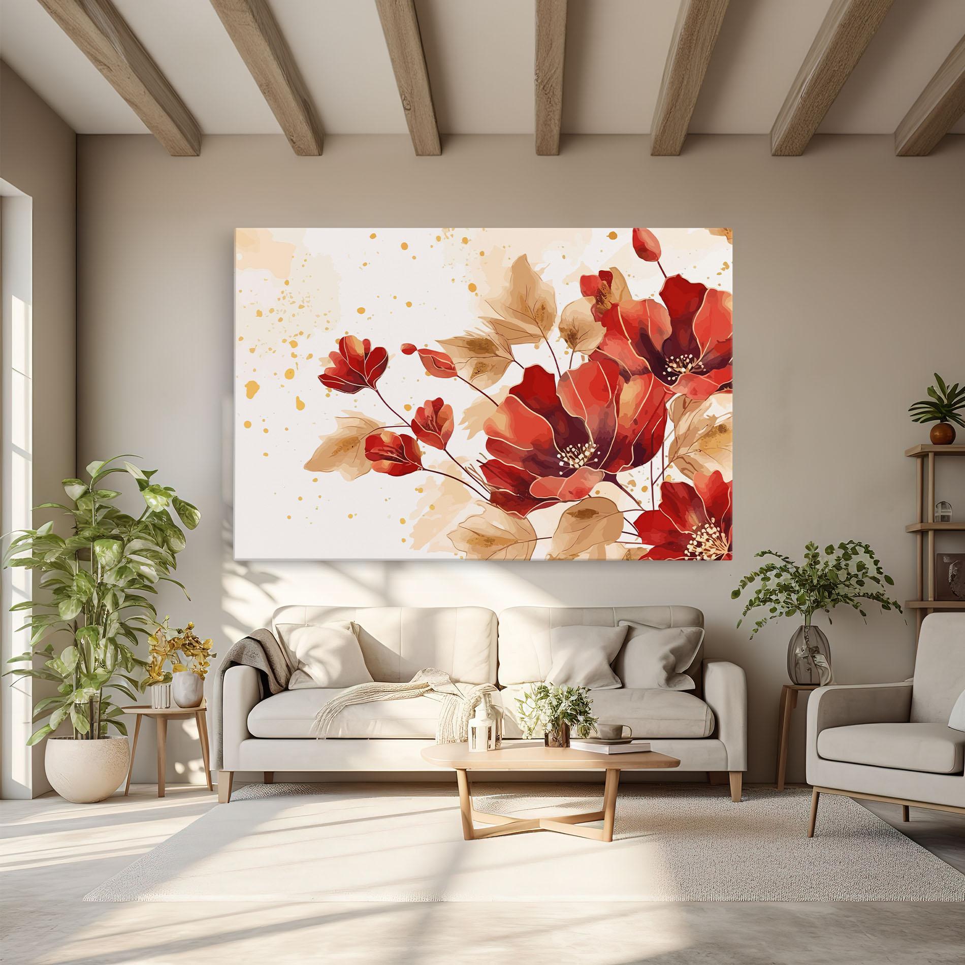 Leinwandbild Red Wild Gold mockup 6