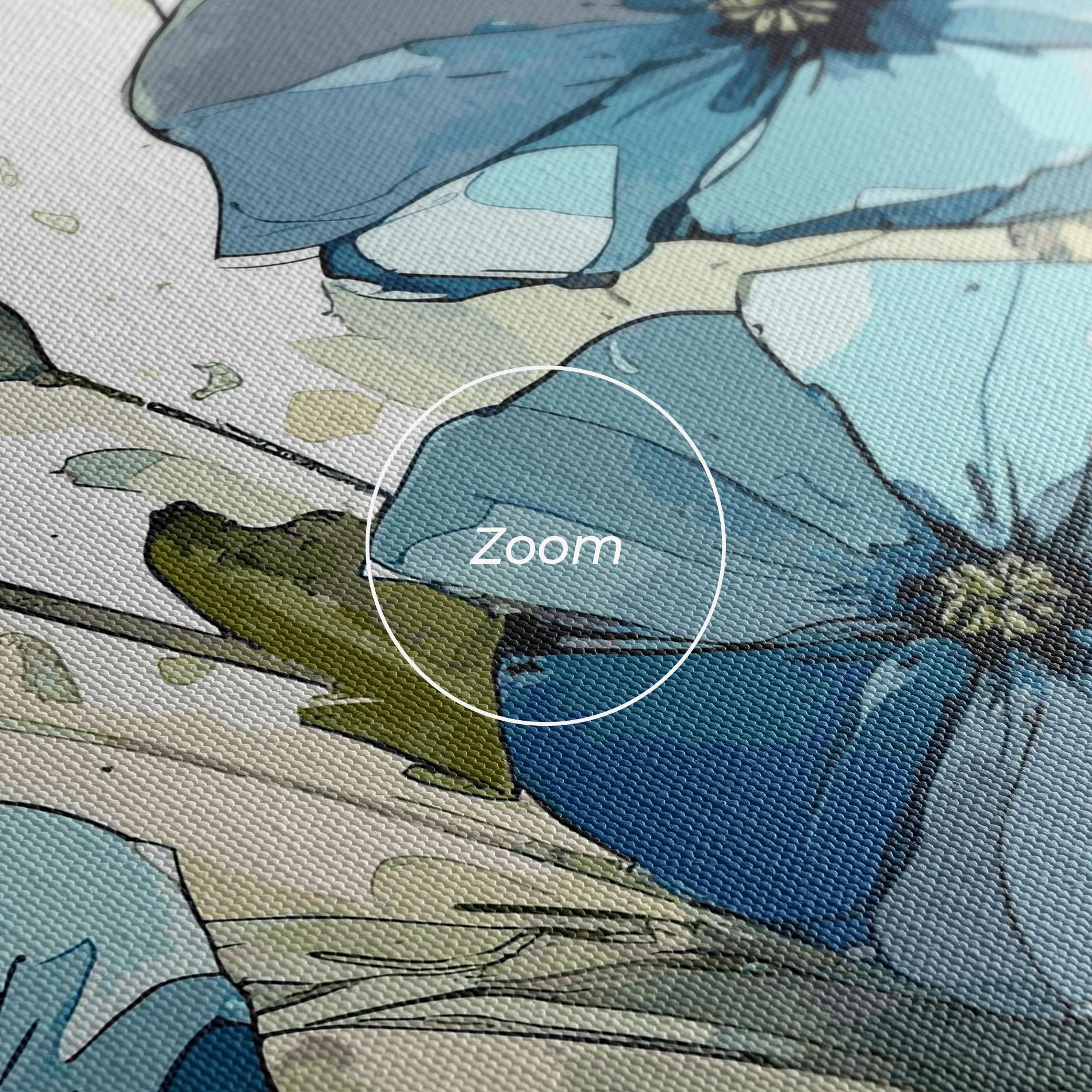 Leinwandbild Blue Wild Plant mockup 3