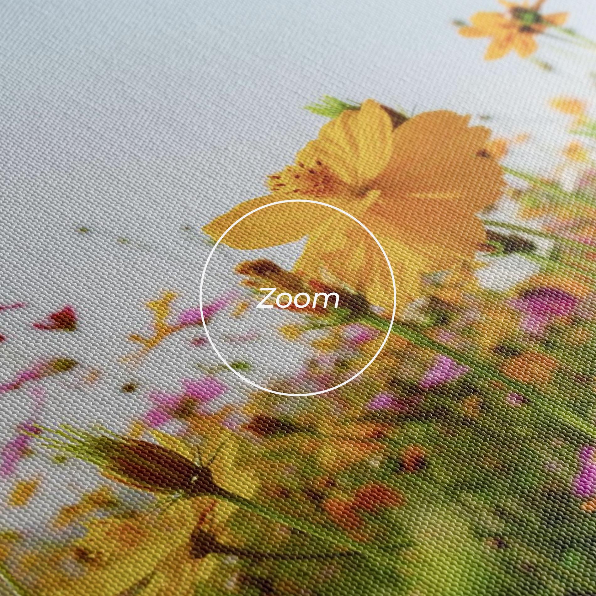 Leinwandbild Cosmos Field Sunset mockup 3