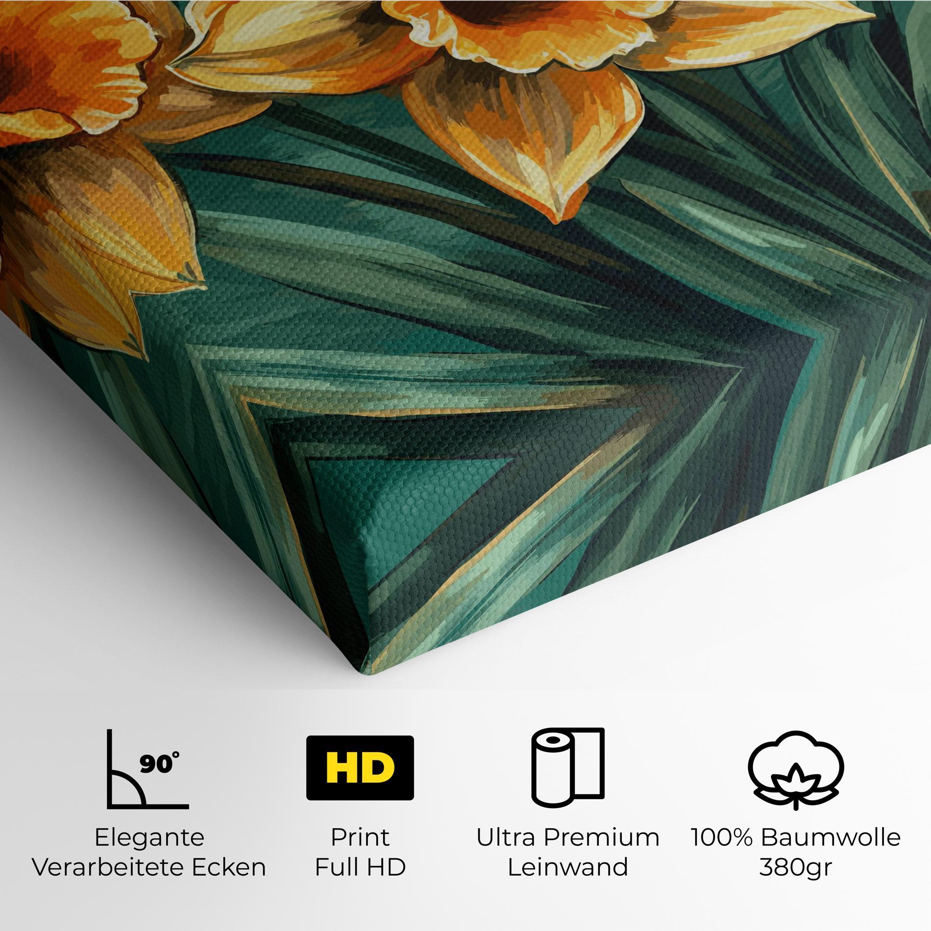 Leinwandbild Yellow Wild Flower mockup 4