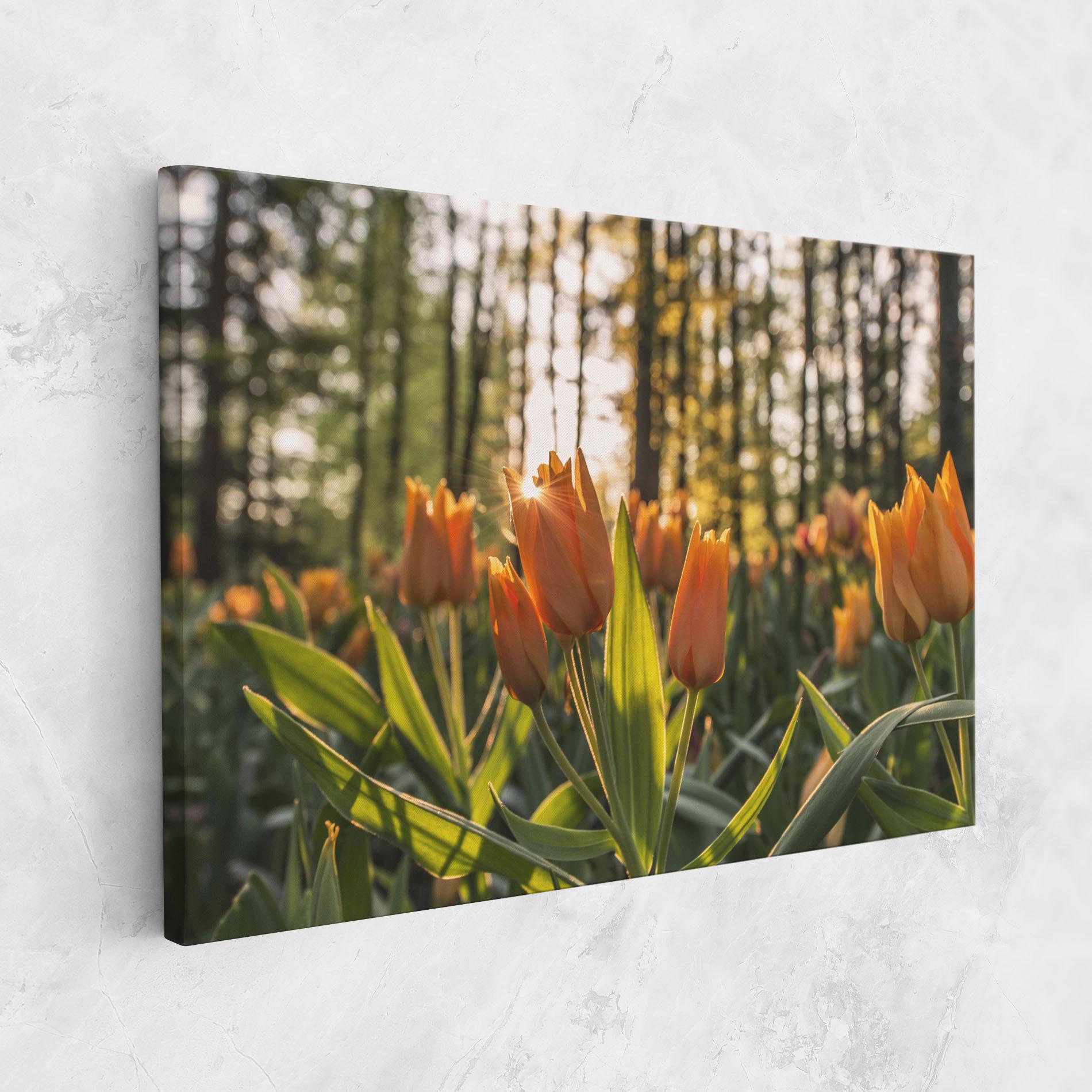 Leinwandbild Forest Tulips mockup 1