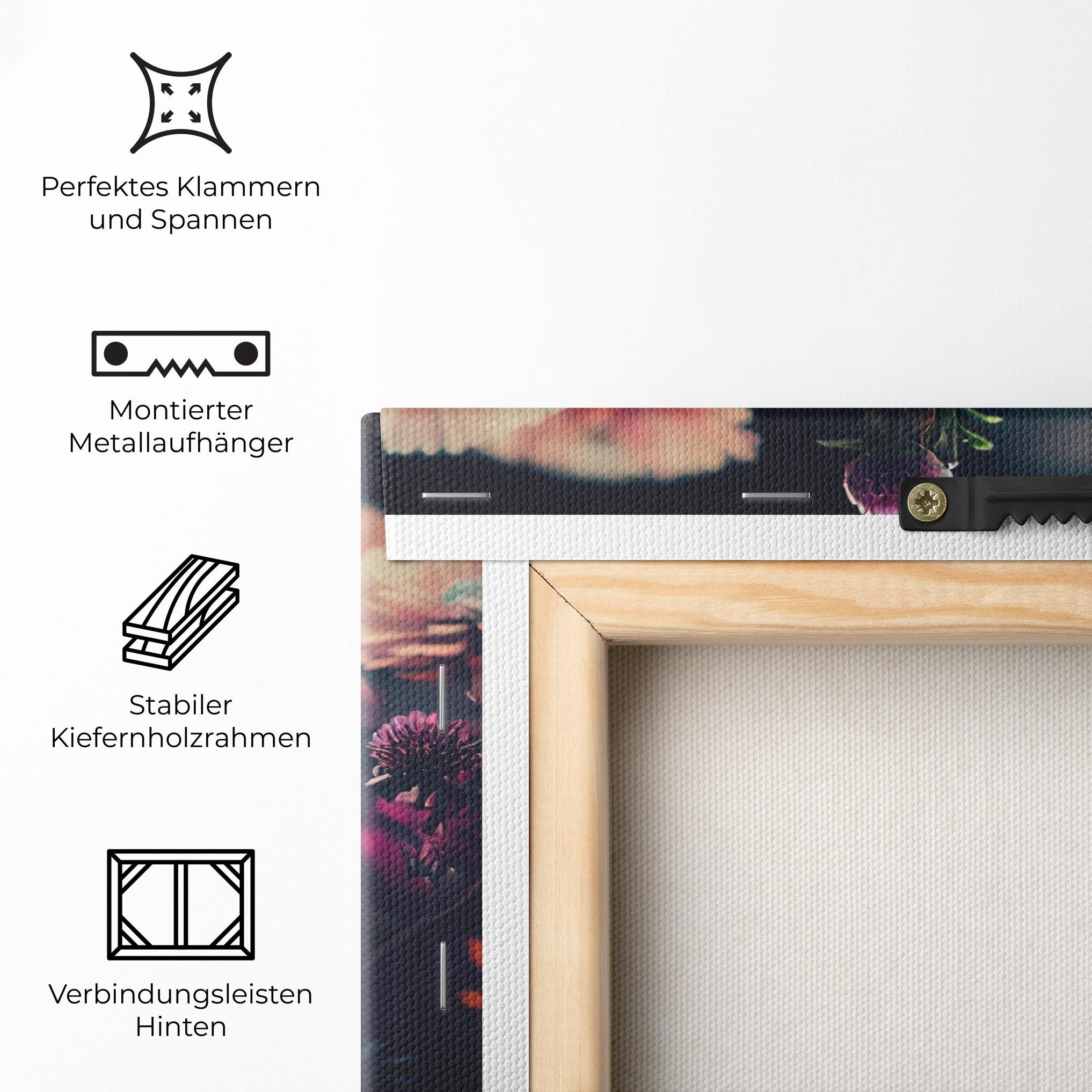 Leinwandbild Beautiful Flower Garden mockup 5