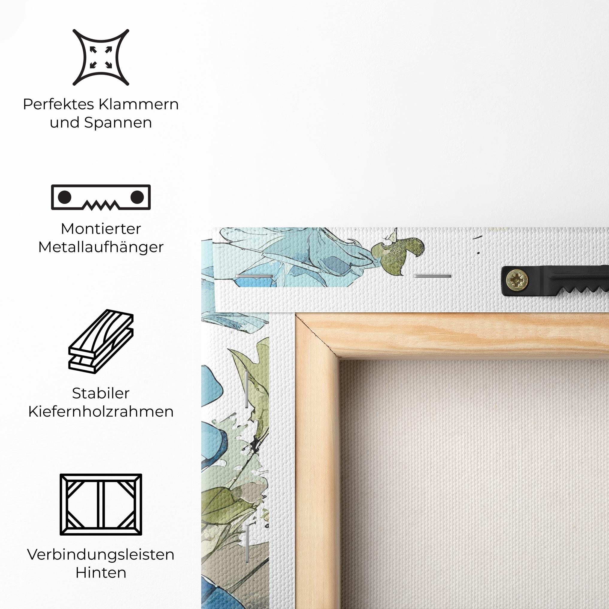 Leinwandbild Blue Wild Plant mockup 5