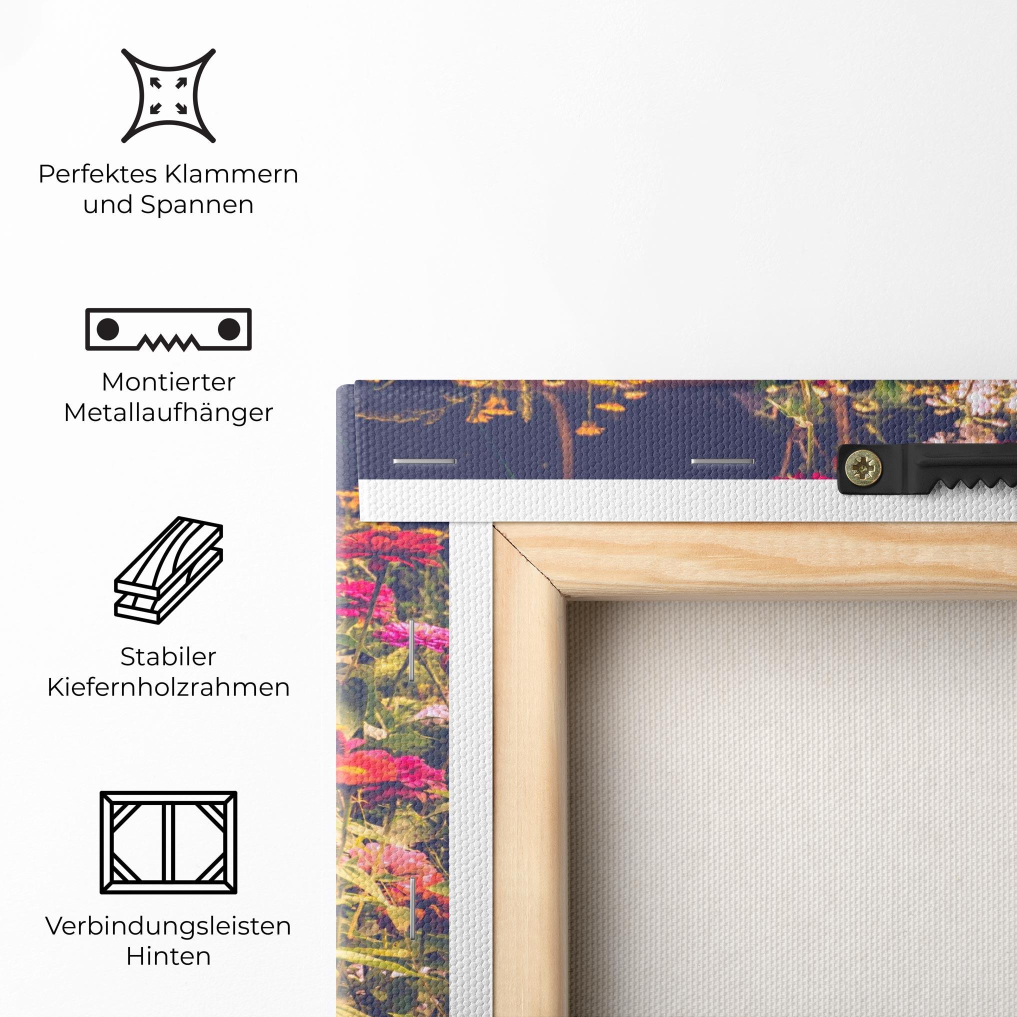 Leinwandbild Colorful Wild Field mockup 5