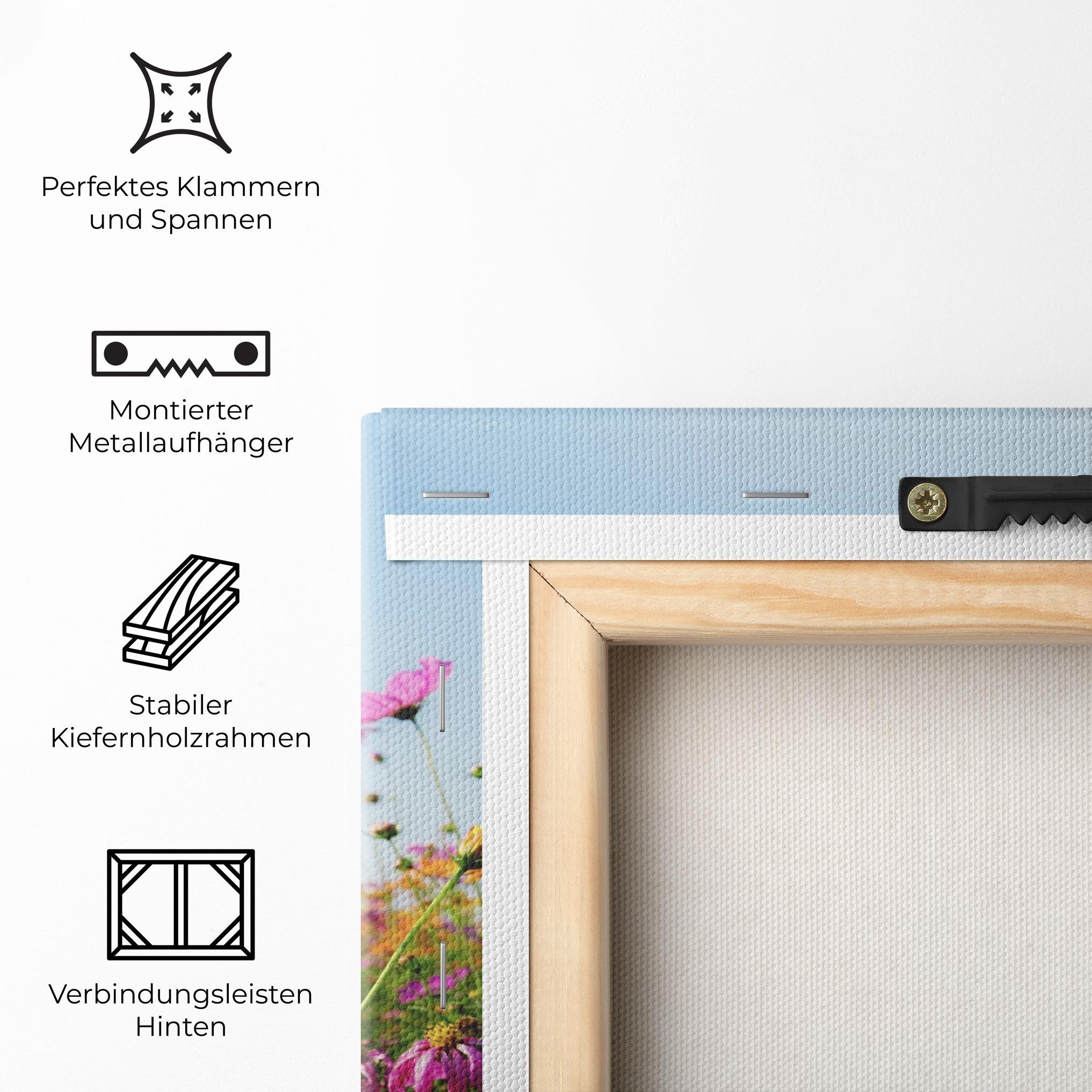 Leinwandbild Cosmos Field Sunset mockup 5