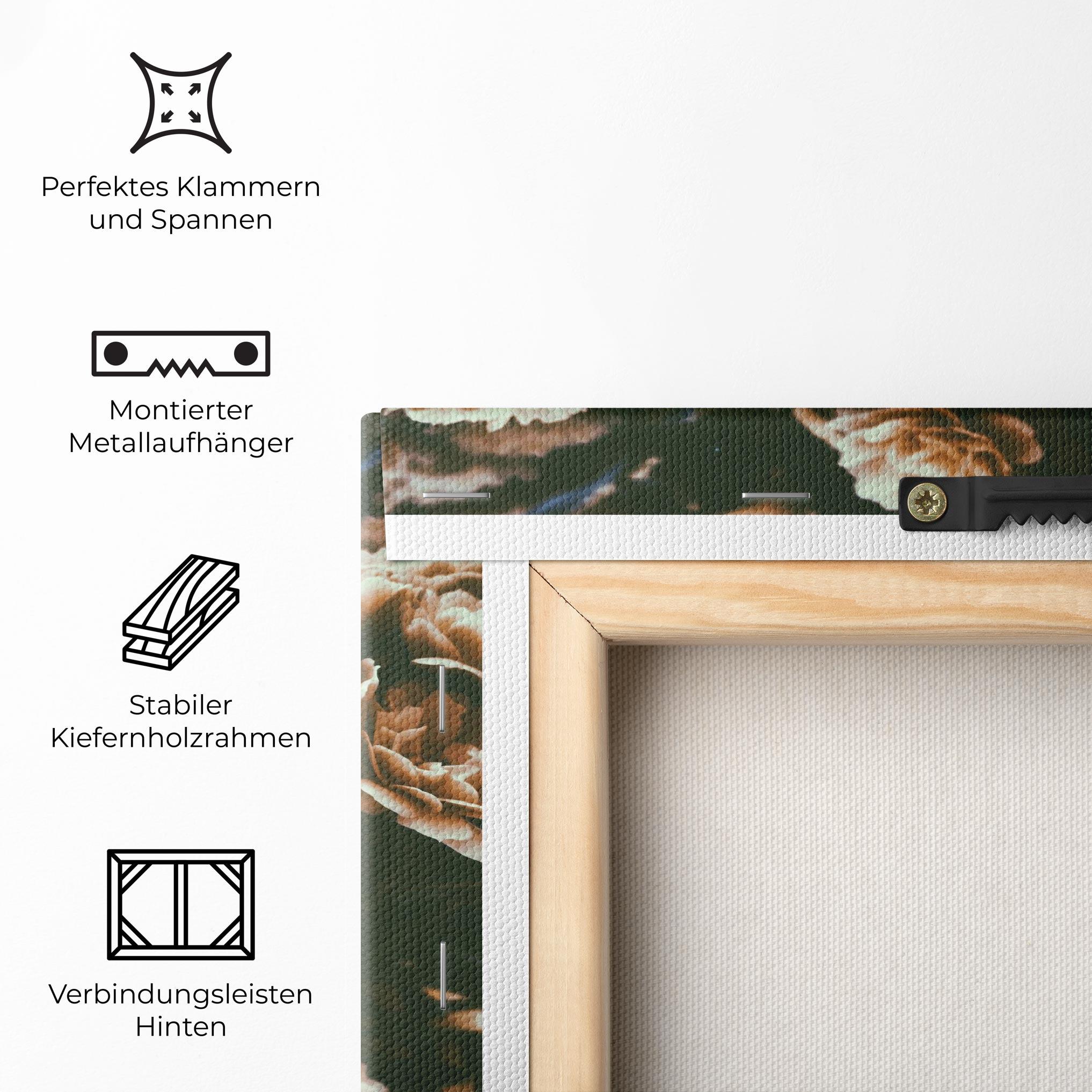 Leinwandbild Wild Cream Flower mockup 5