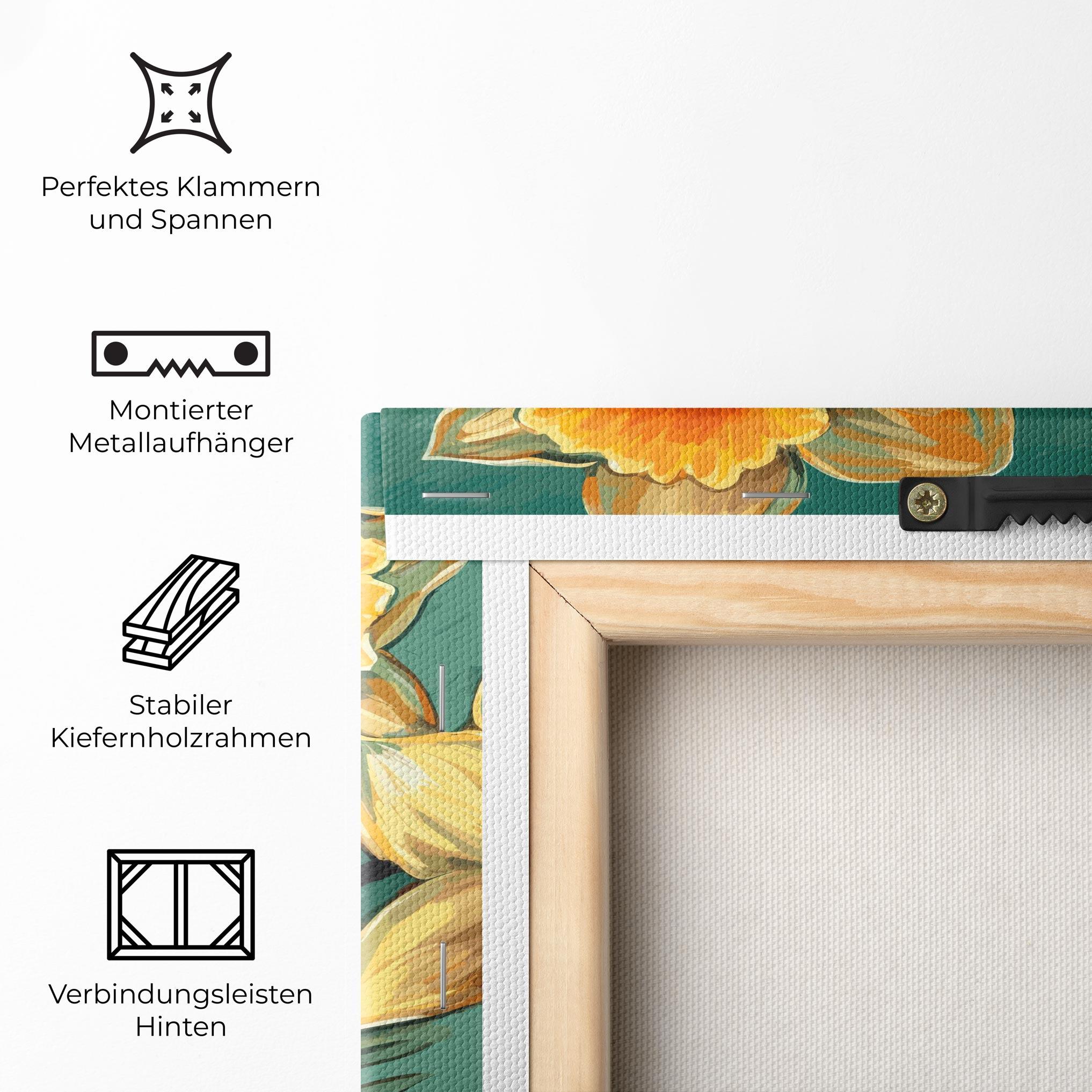 Leinwandbild Yellow Wild Flower mockup 5