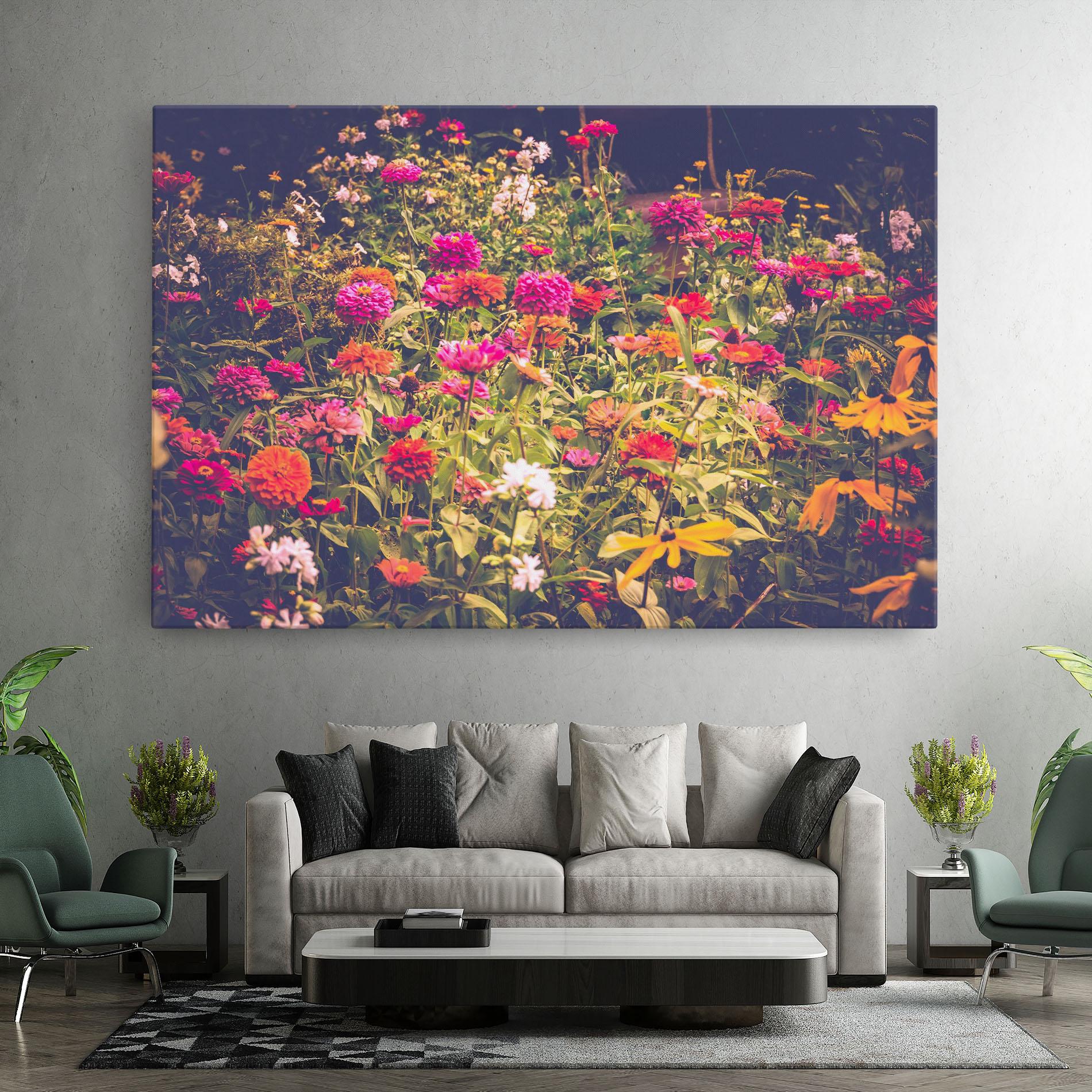 Leinwandbild Colorful Wild Field mockup 7