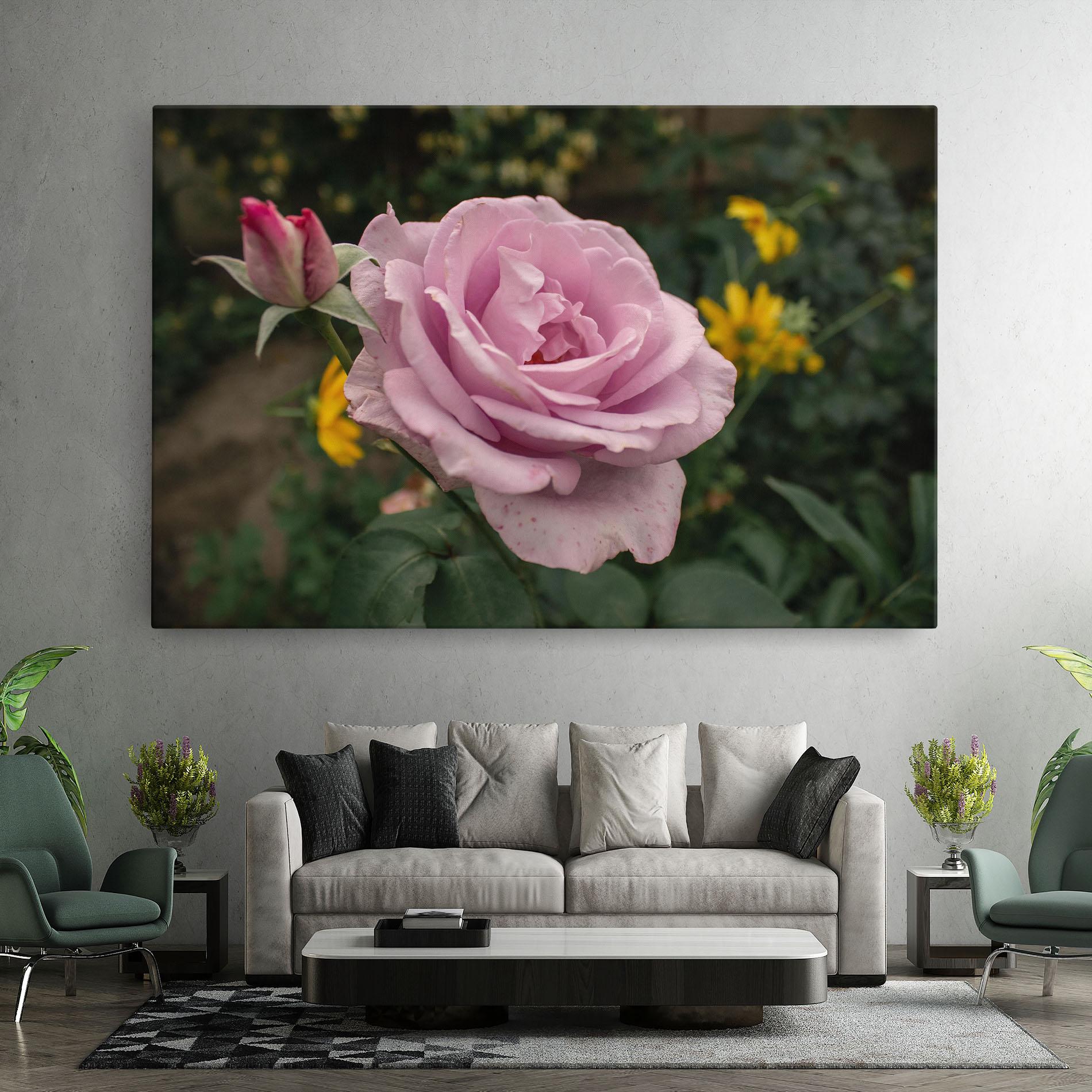 Leinwandbild Garden Pink Rose mockup 7
