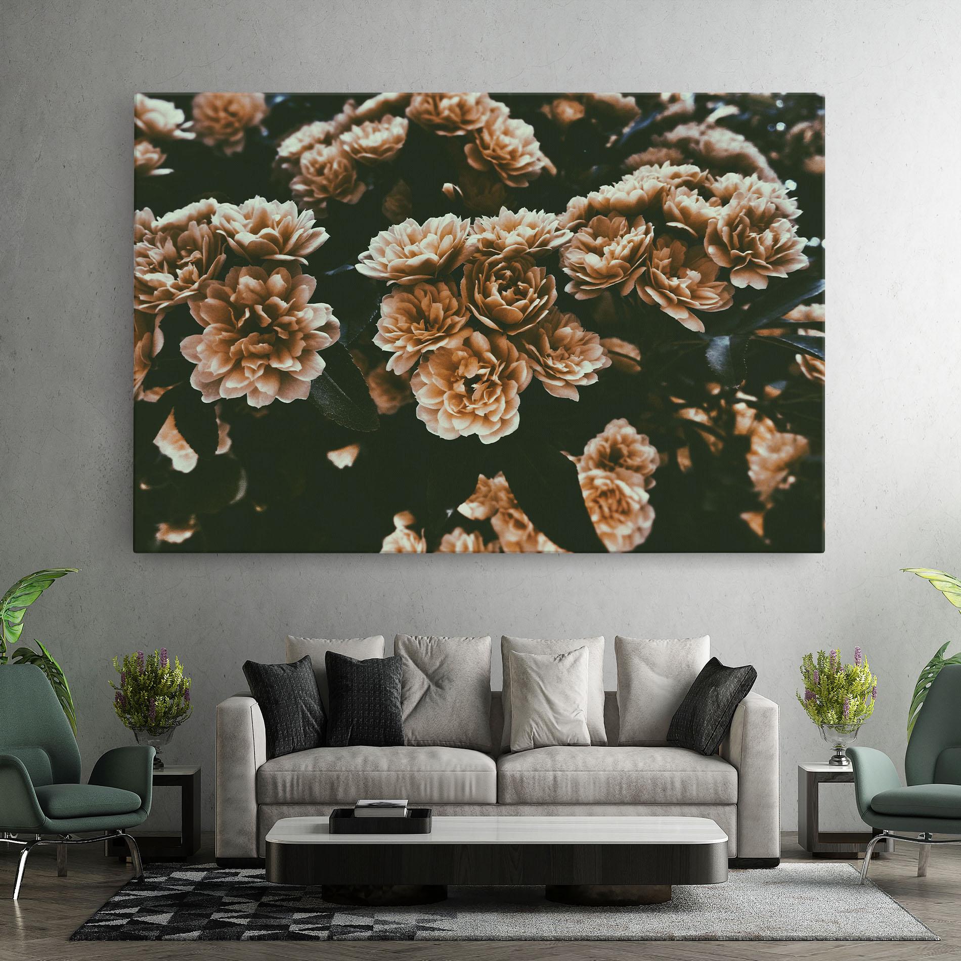 Leinwandbild Wild Cream Flower mockup 7