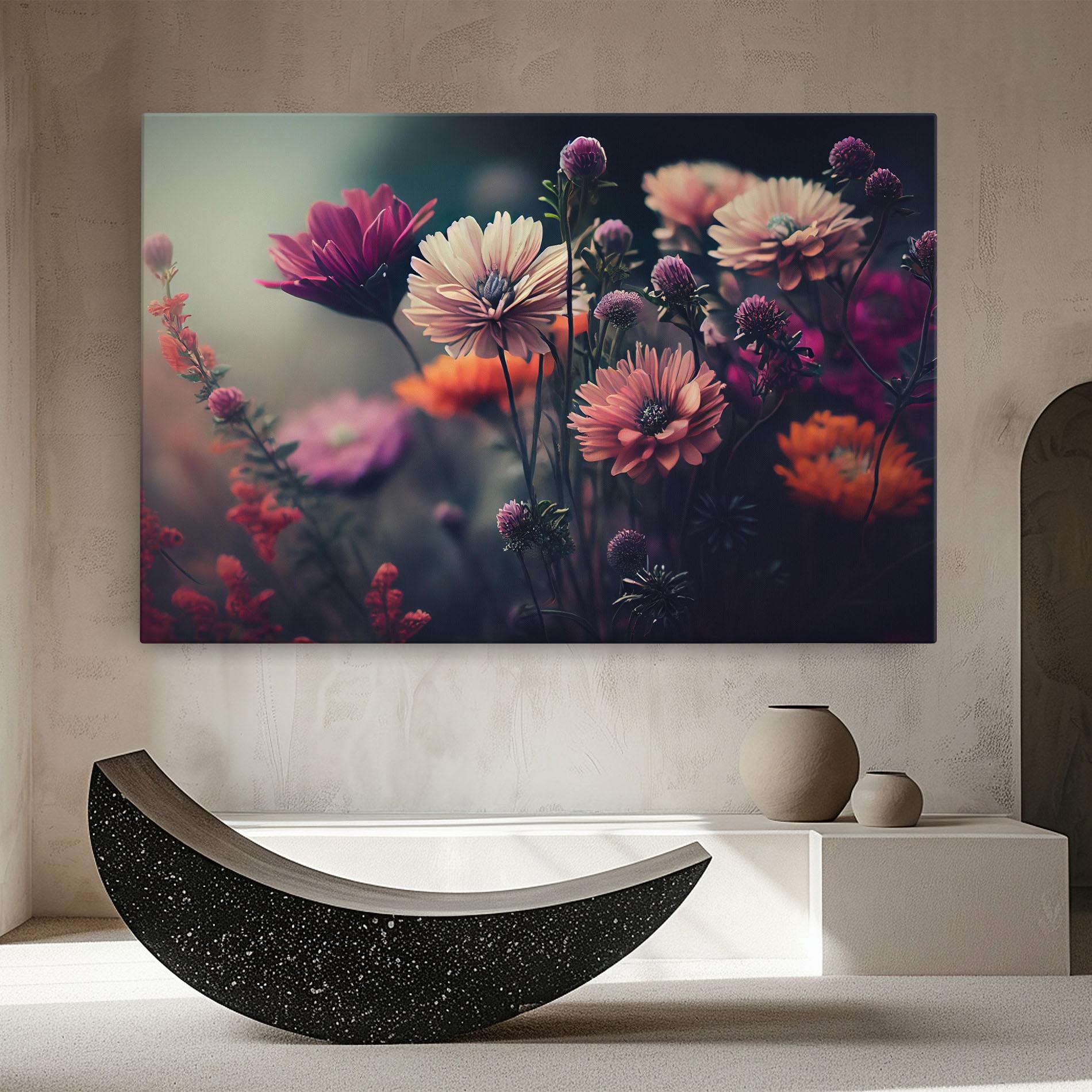 Leinwandbild Beautiful Flower Garden mockup 8