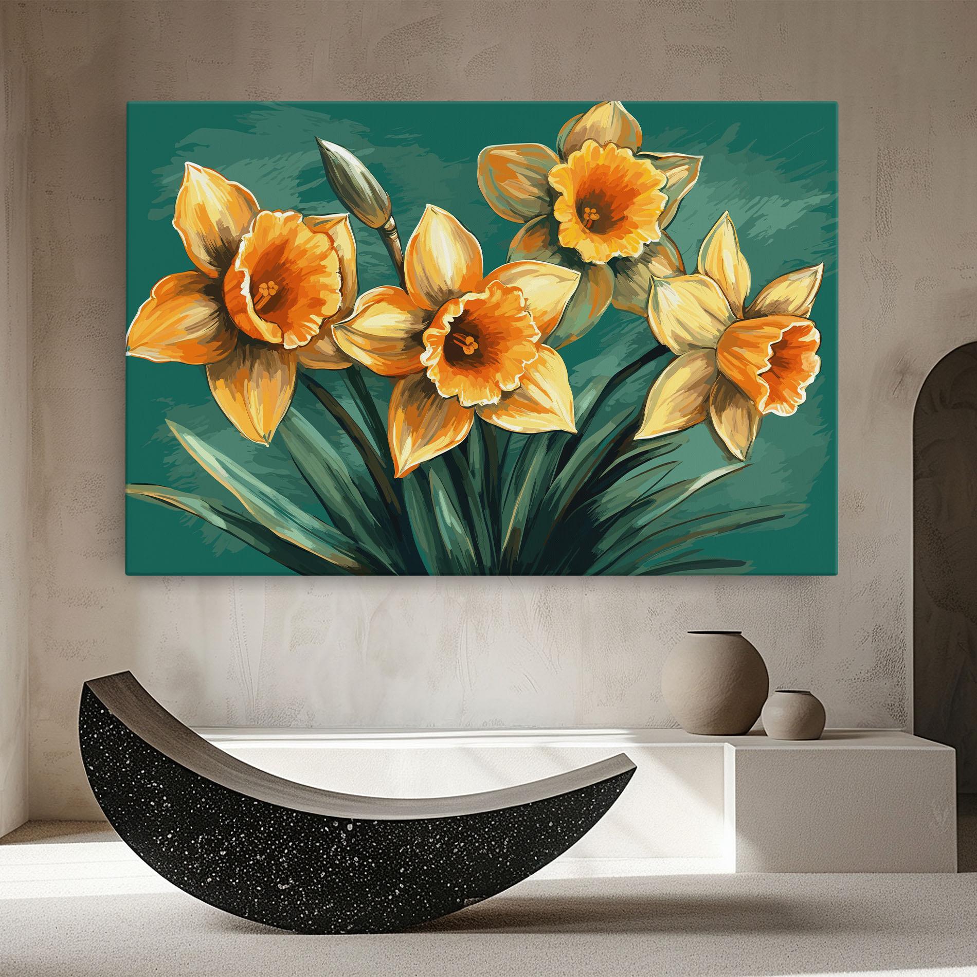 Leinwandbild Yellow Wild Flower mockup 8