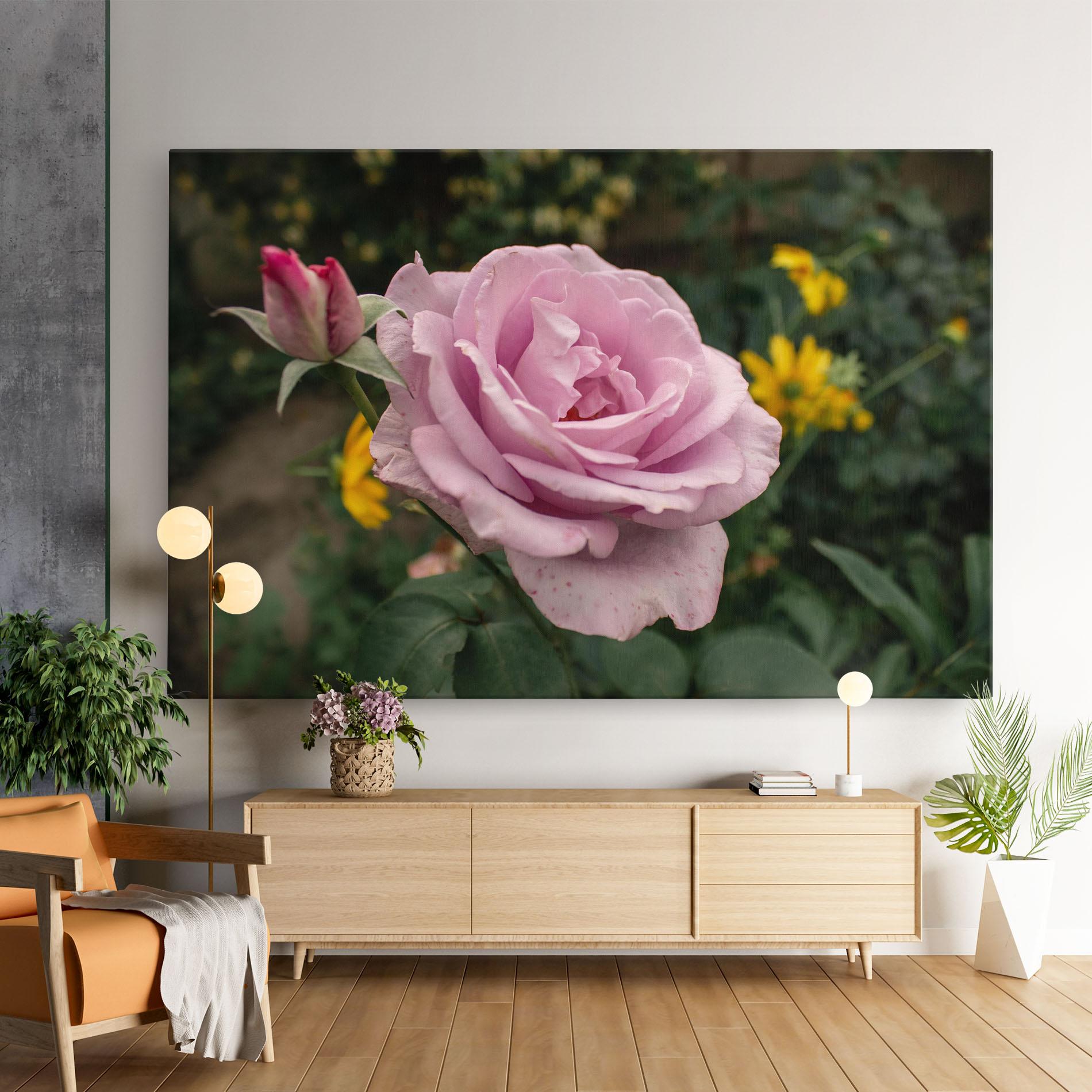 Leinwandbild Garden Pink Rose mockup 9