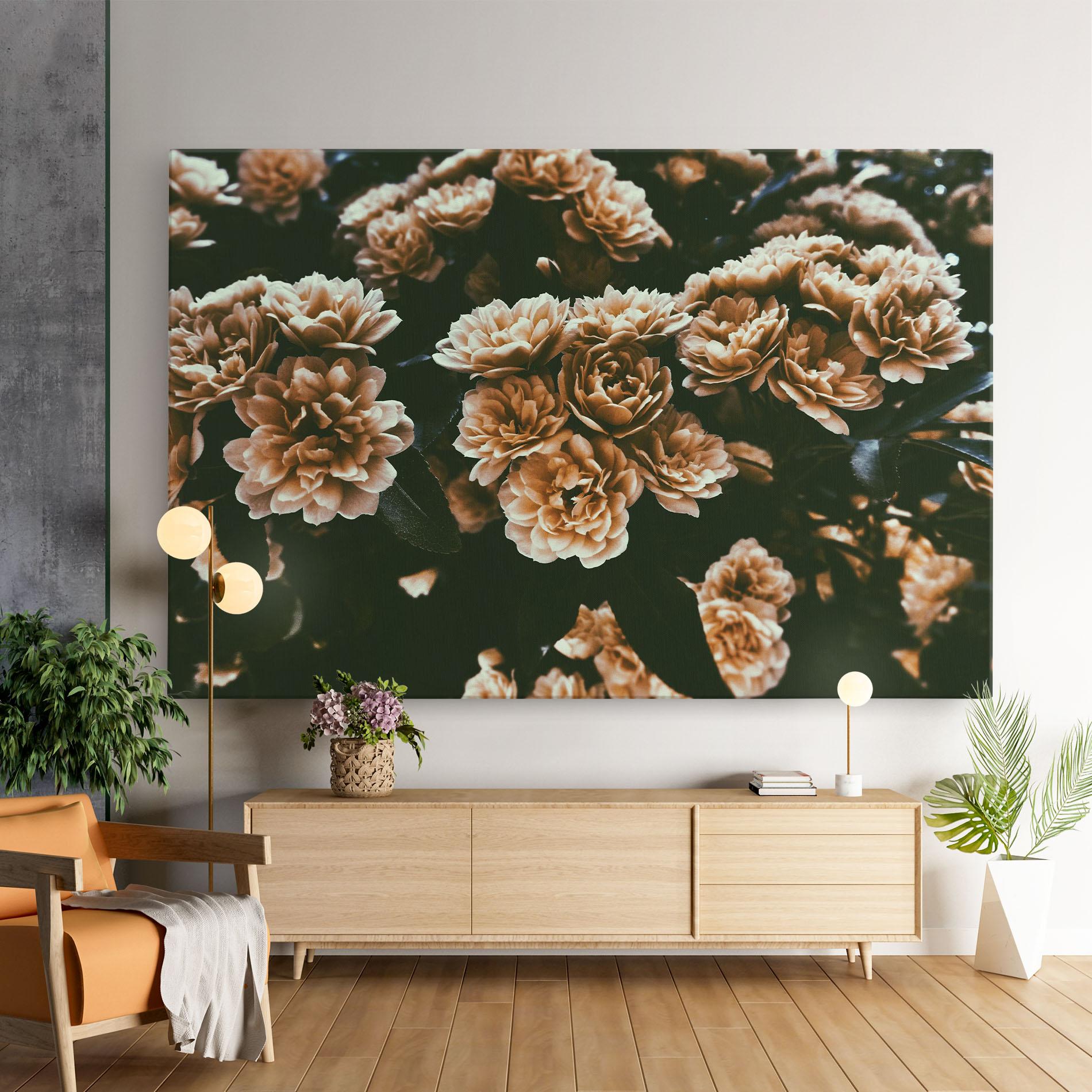 Leinwandbild Wild Cream Flower mockup 9