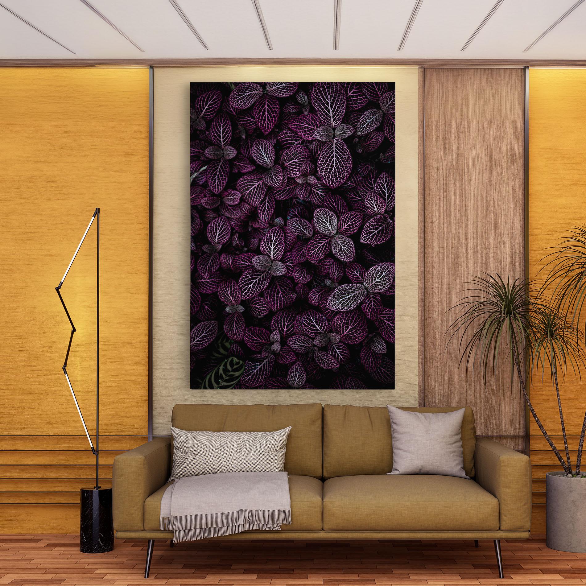 Leinwandbild Purple Leaves mockup 9