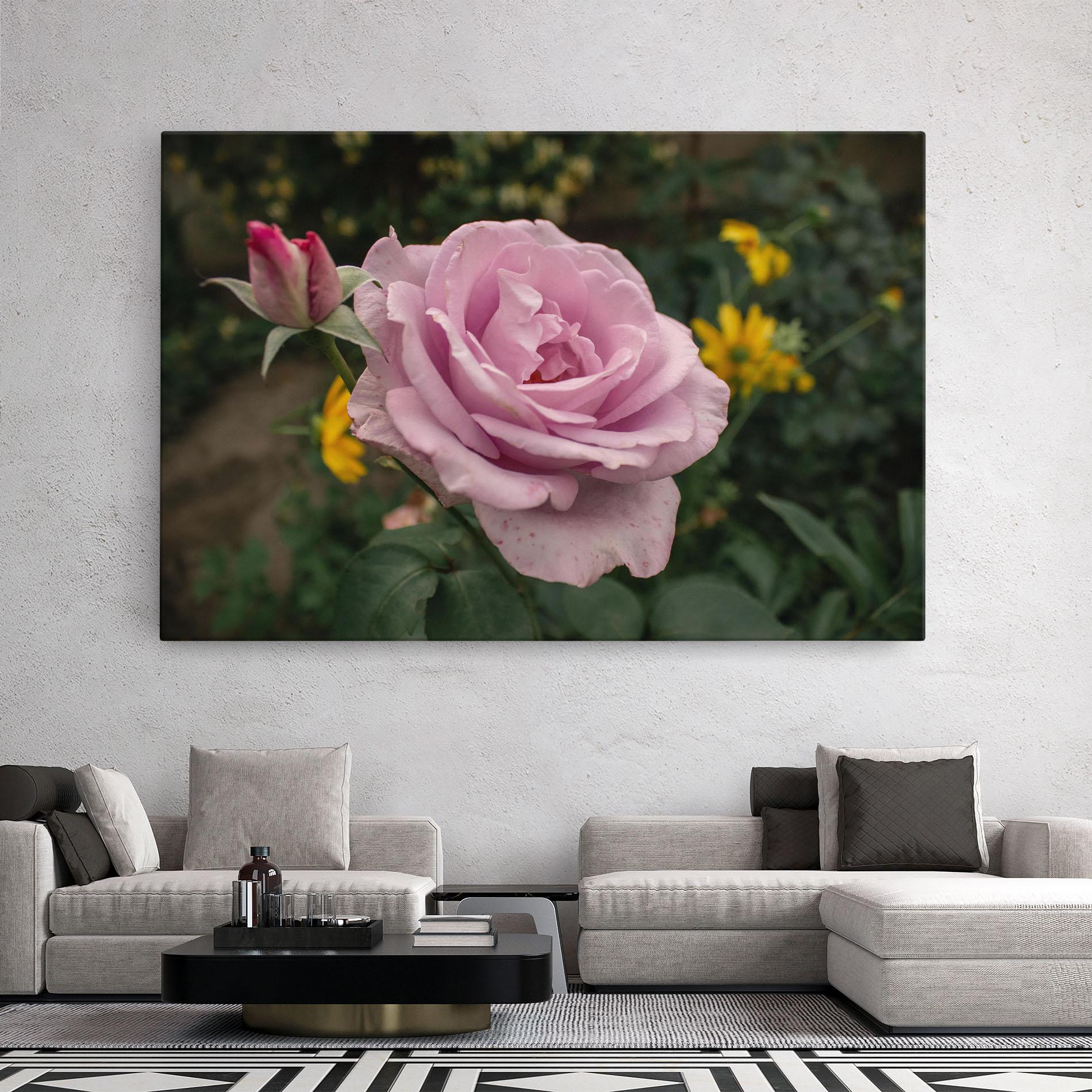 Leinwandbild Garden Pink Rose mockup 2