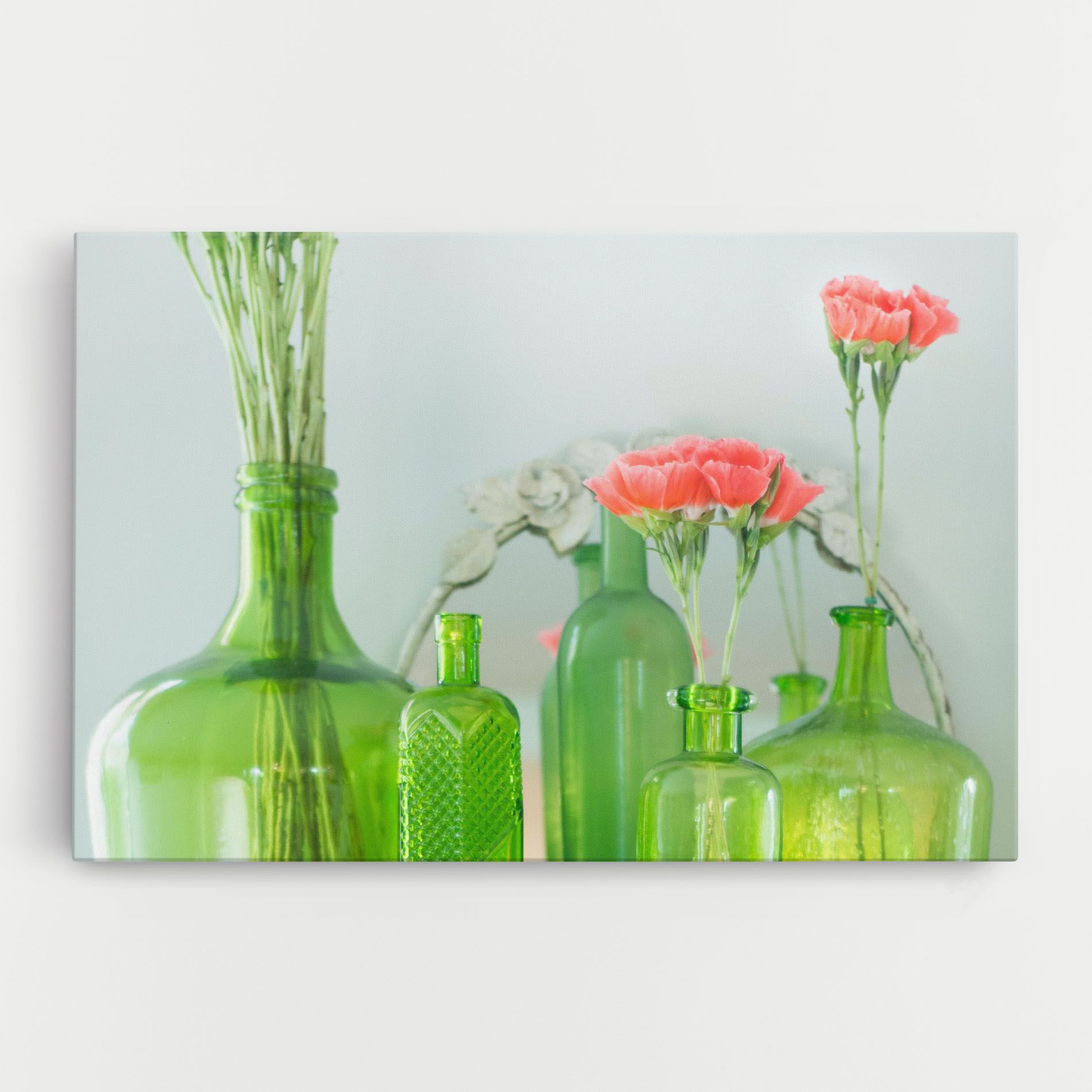 Green Vase Flowers mockup 0
