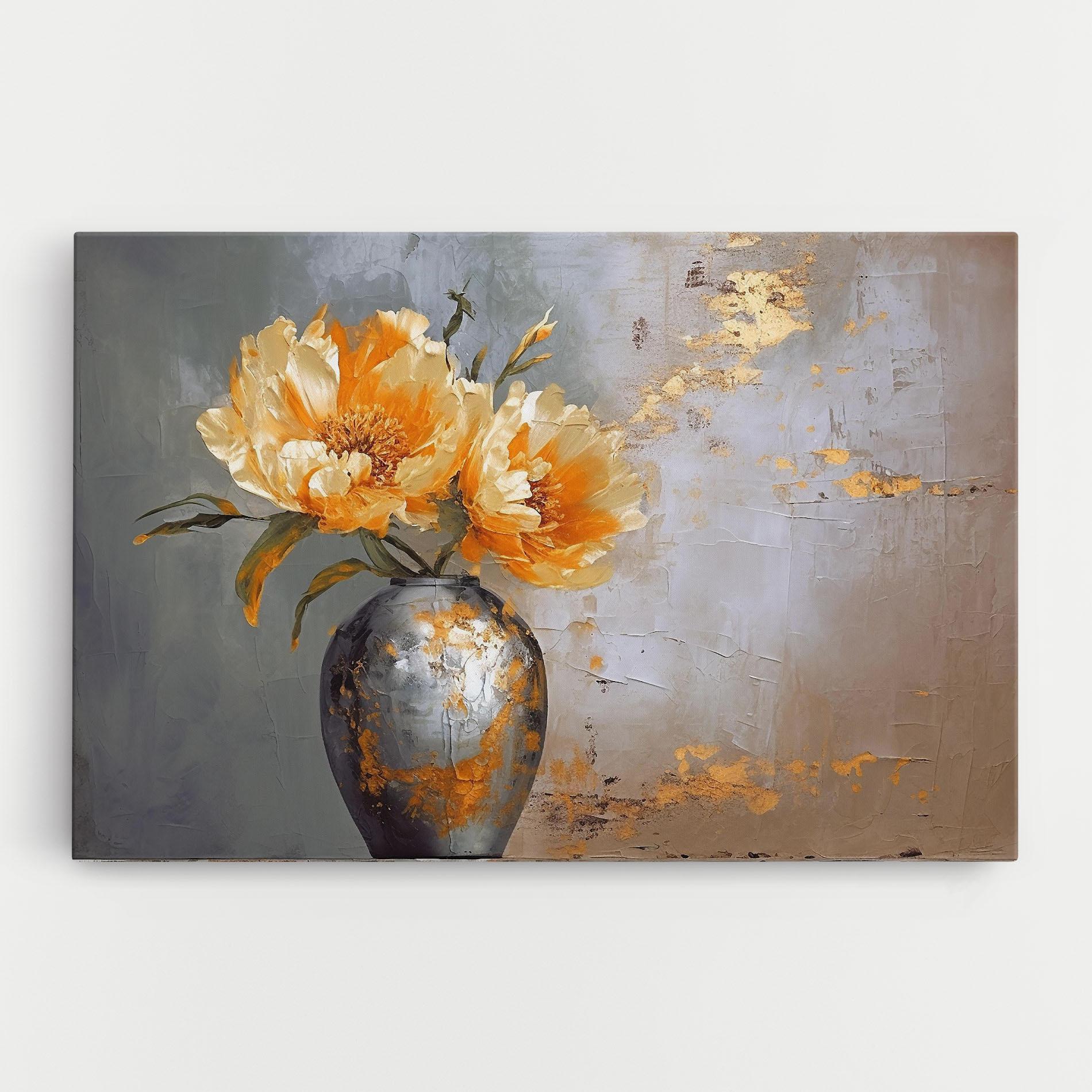 Leinwandbild Grey Painting Vase mockup 0