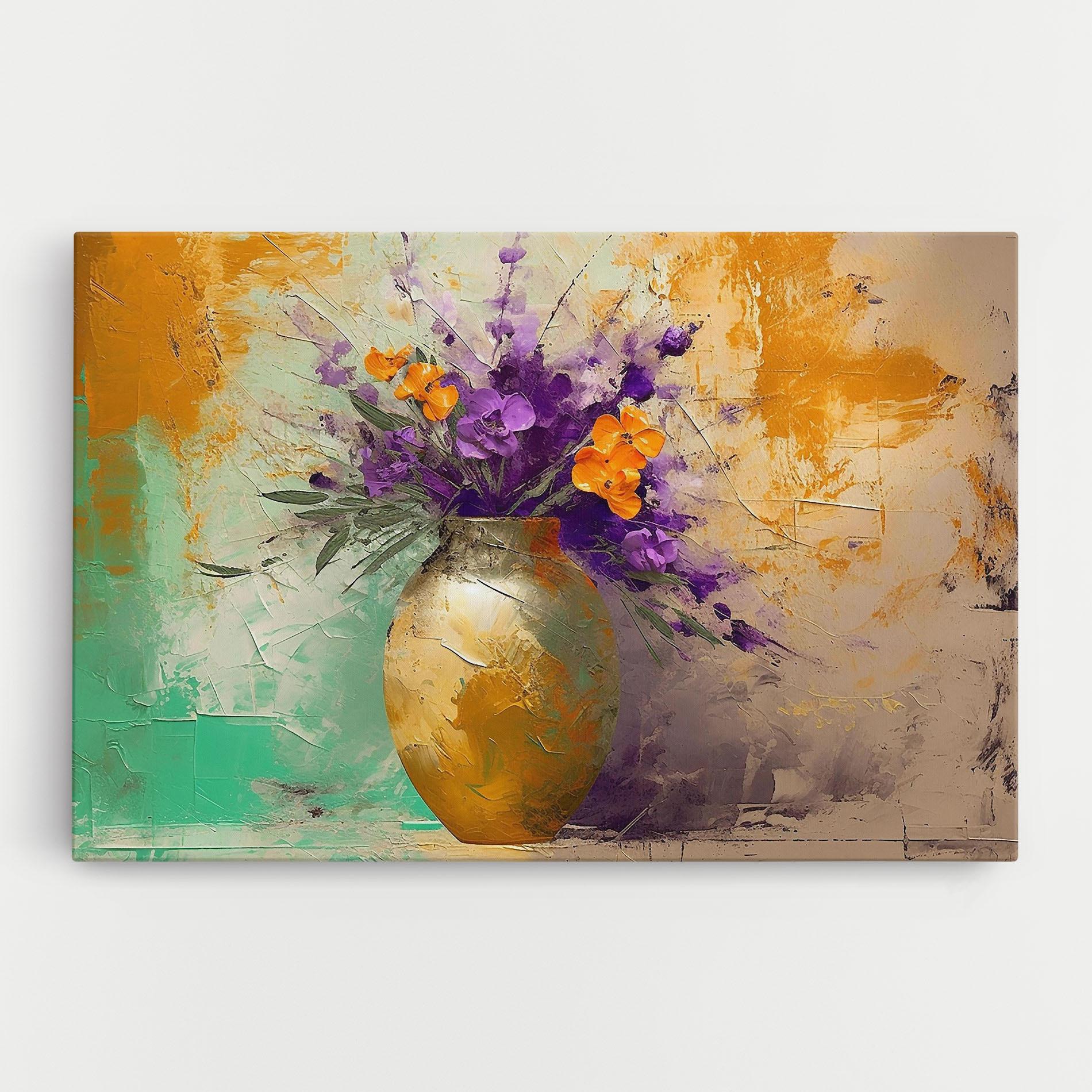 Leinwandbild Purple Orange Plant Vase mockup 0