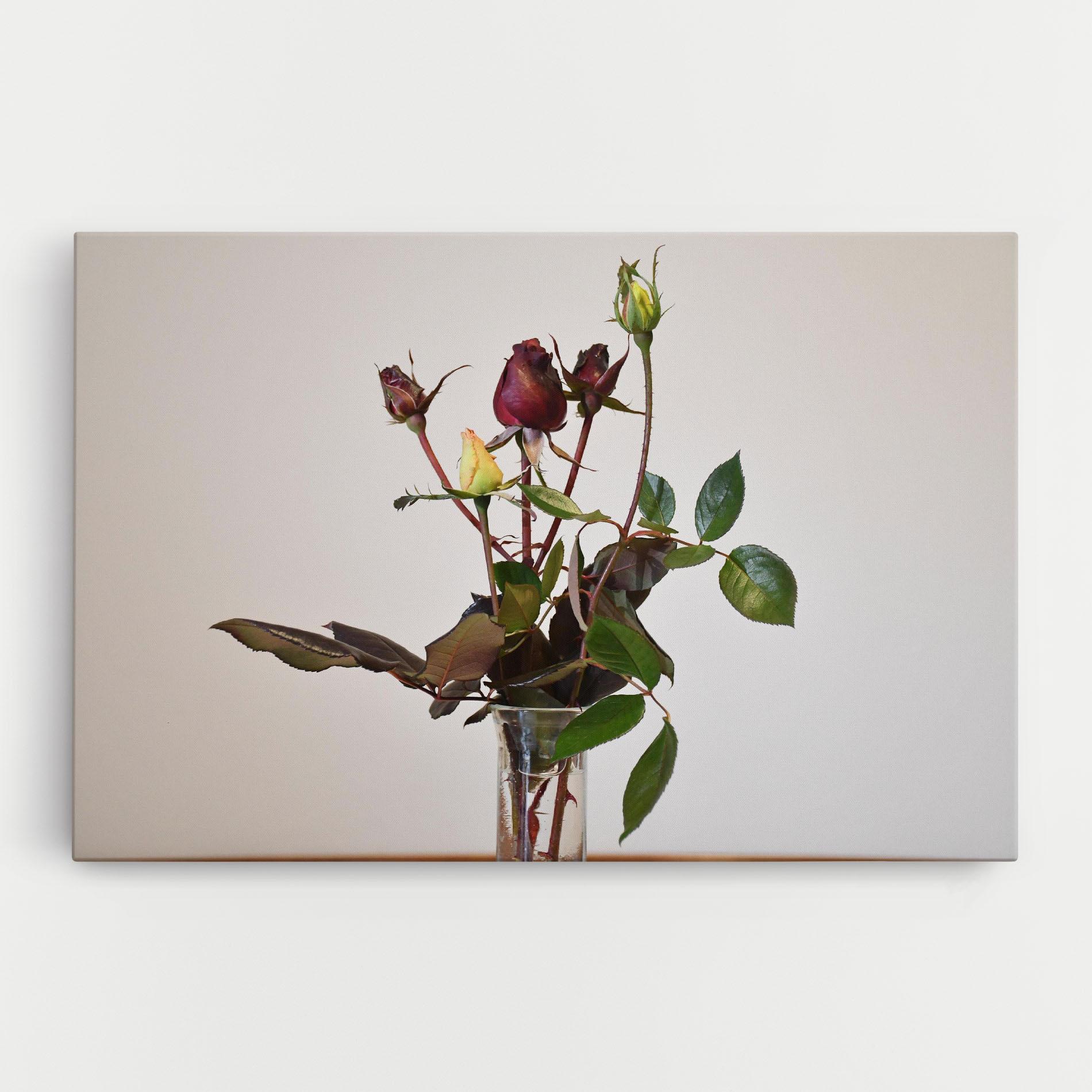 Leinwandbild Roses Vase mockup 0