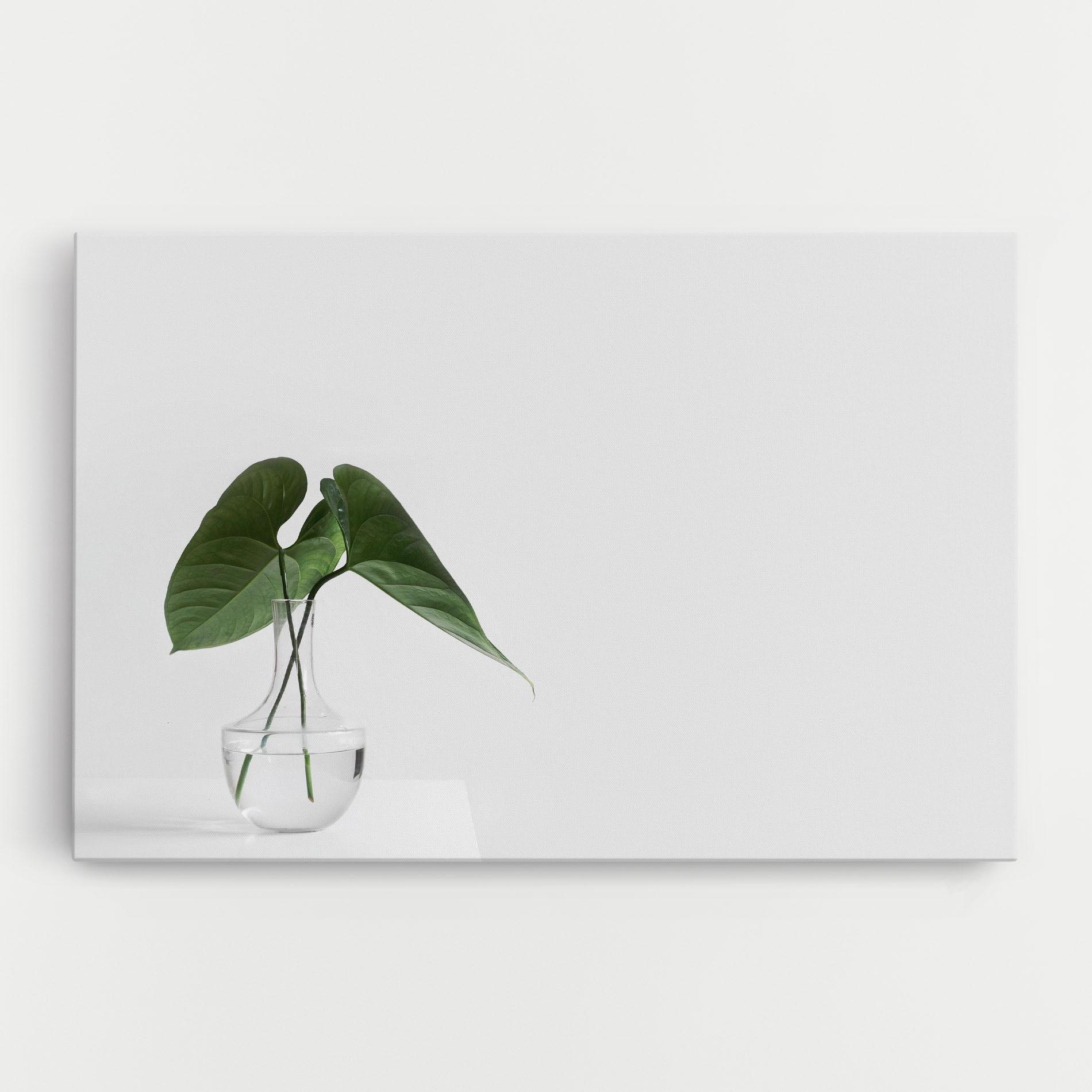 Leinwandbild White Table Vase mockup 0