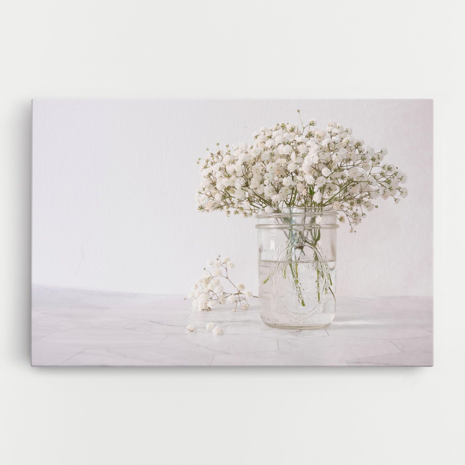 White Tiny Flower Vase mockup 0