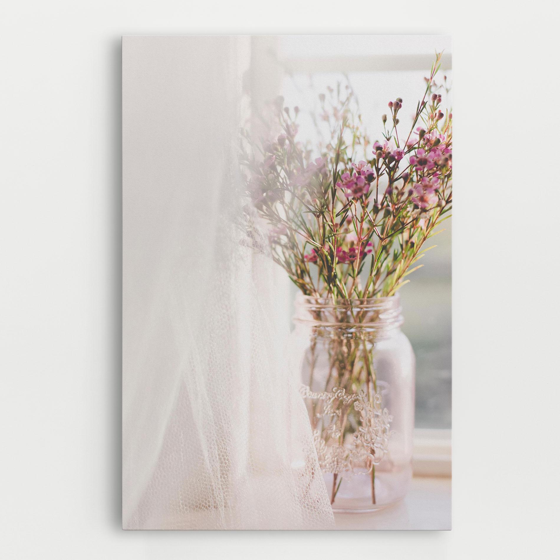 Leinwandbild Field Flowers Vase mockup 0