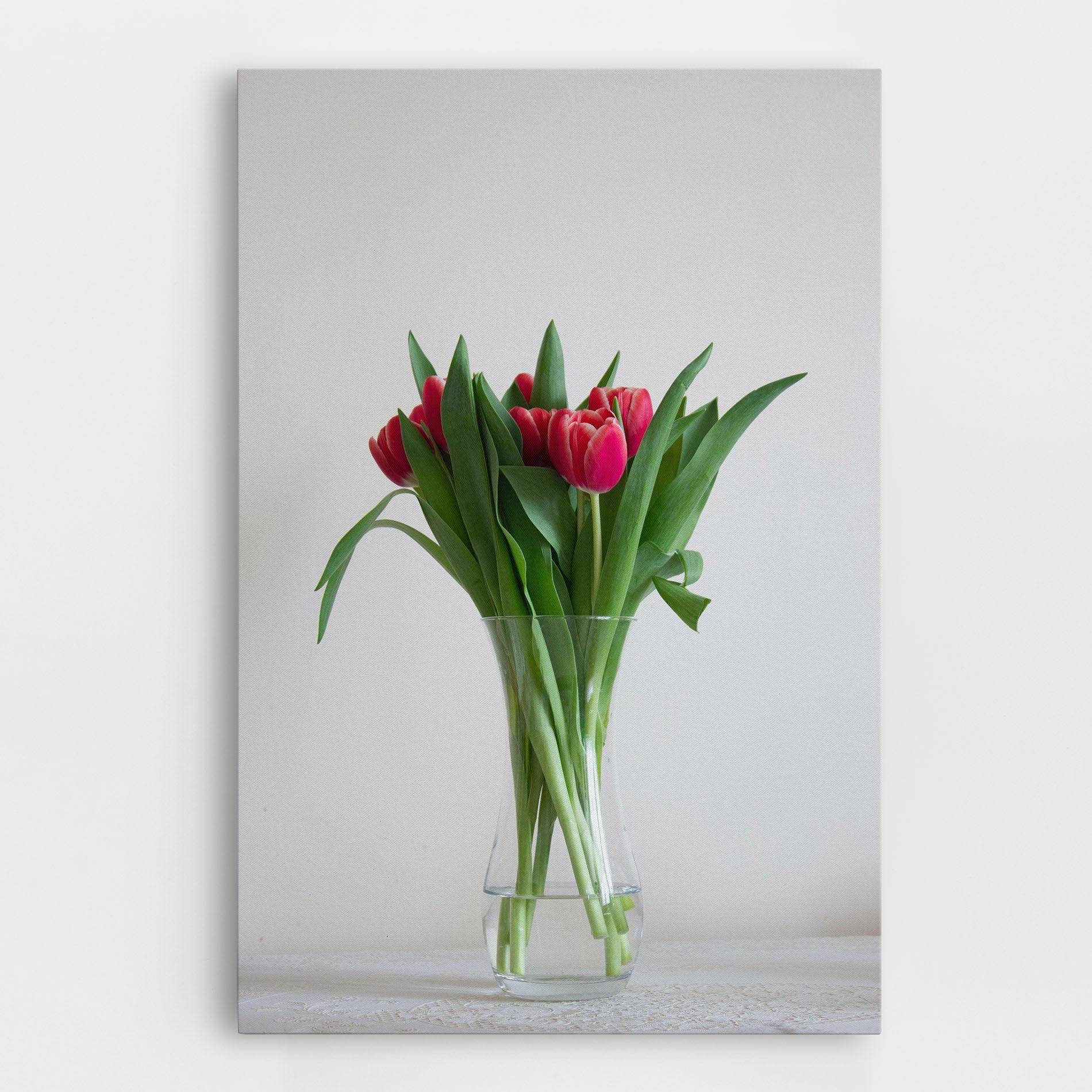 Leinwandbild Pretty Tulips Vase mockup 0