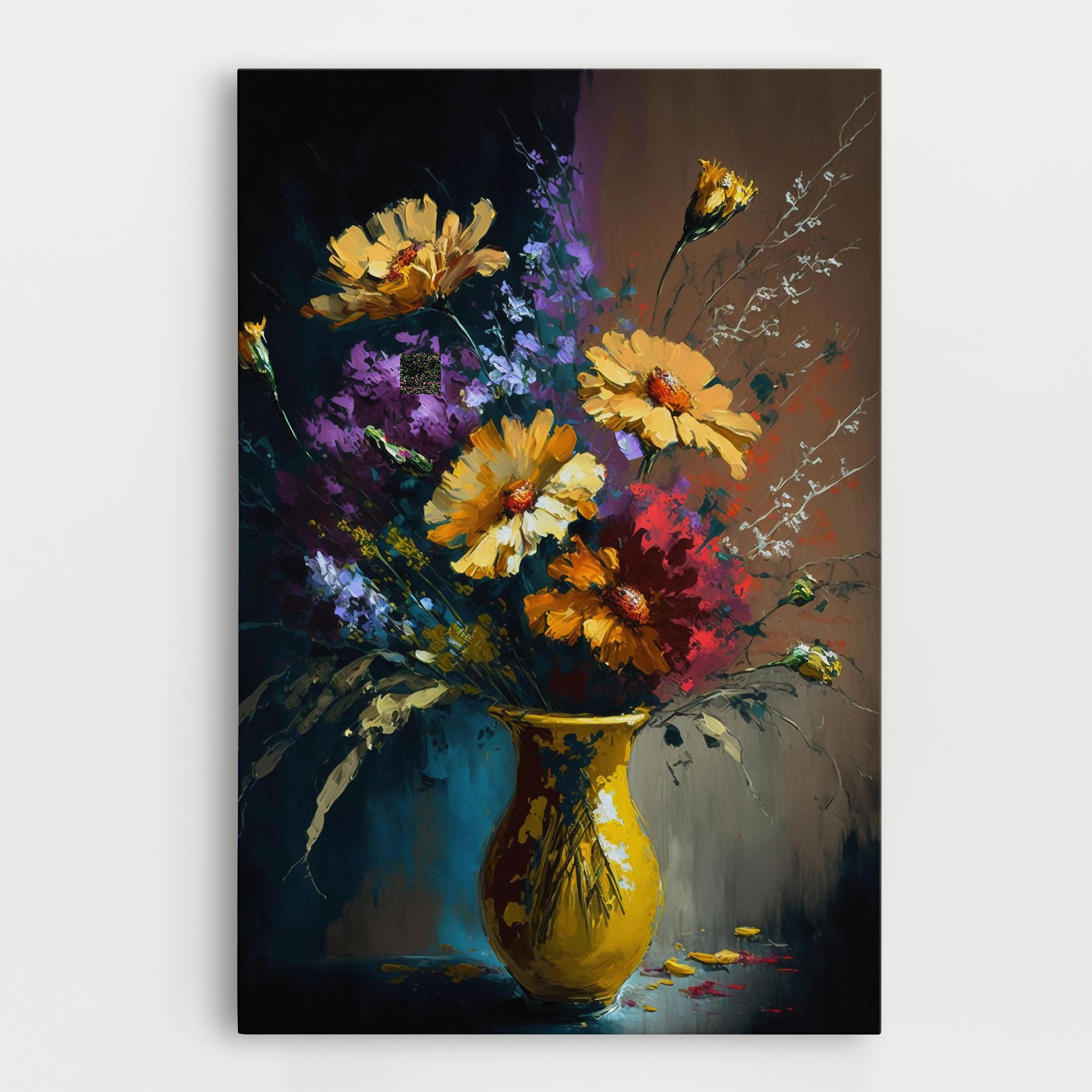 Leinwandbild Yellow Art Vase mockup 0
