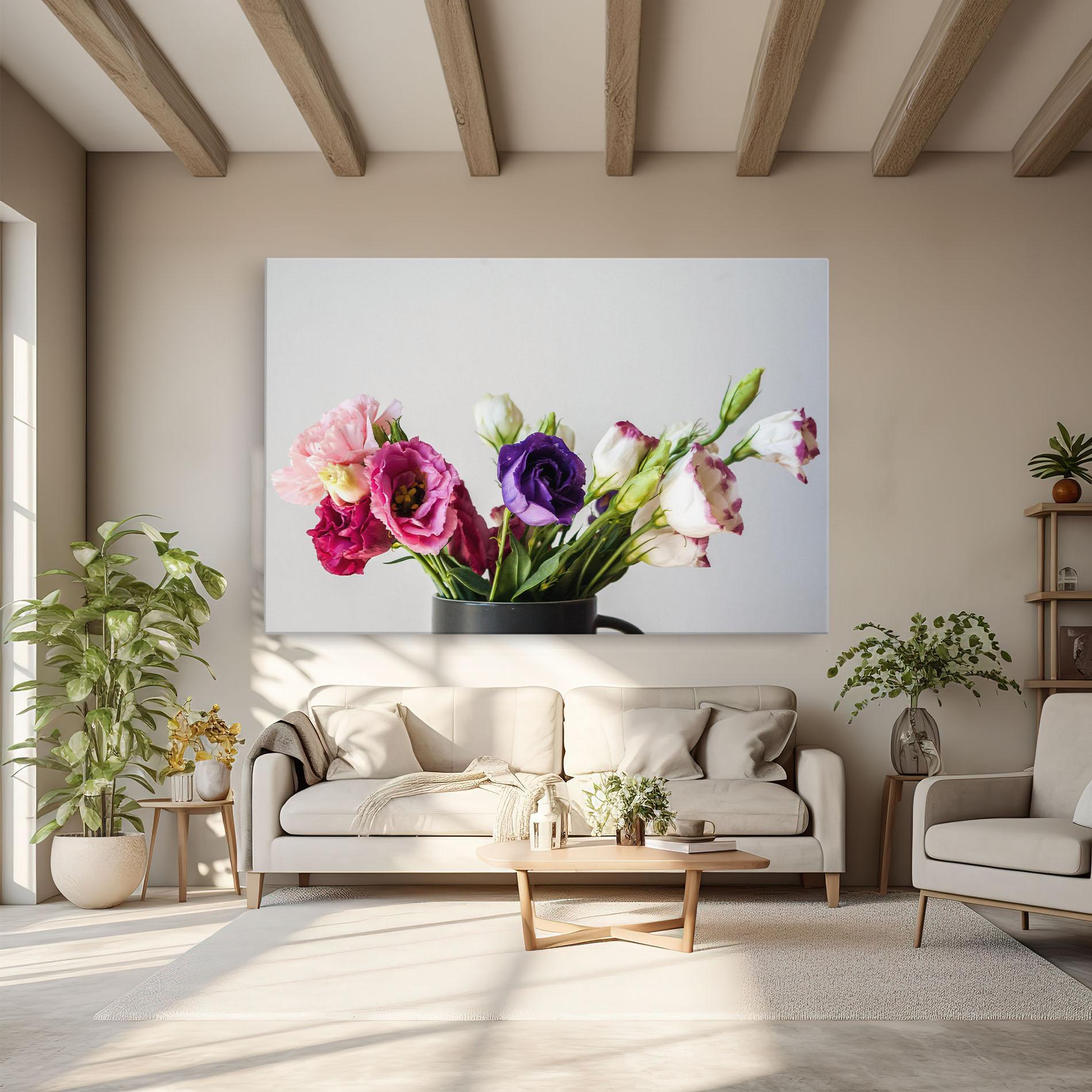 Leinwandbild Flowers In Vase mockup 6