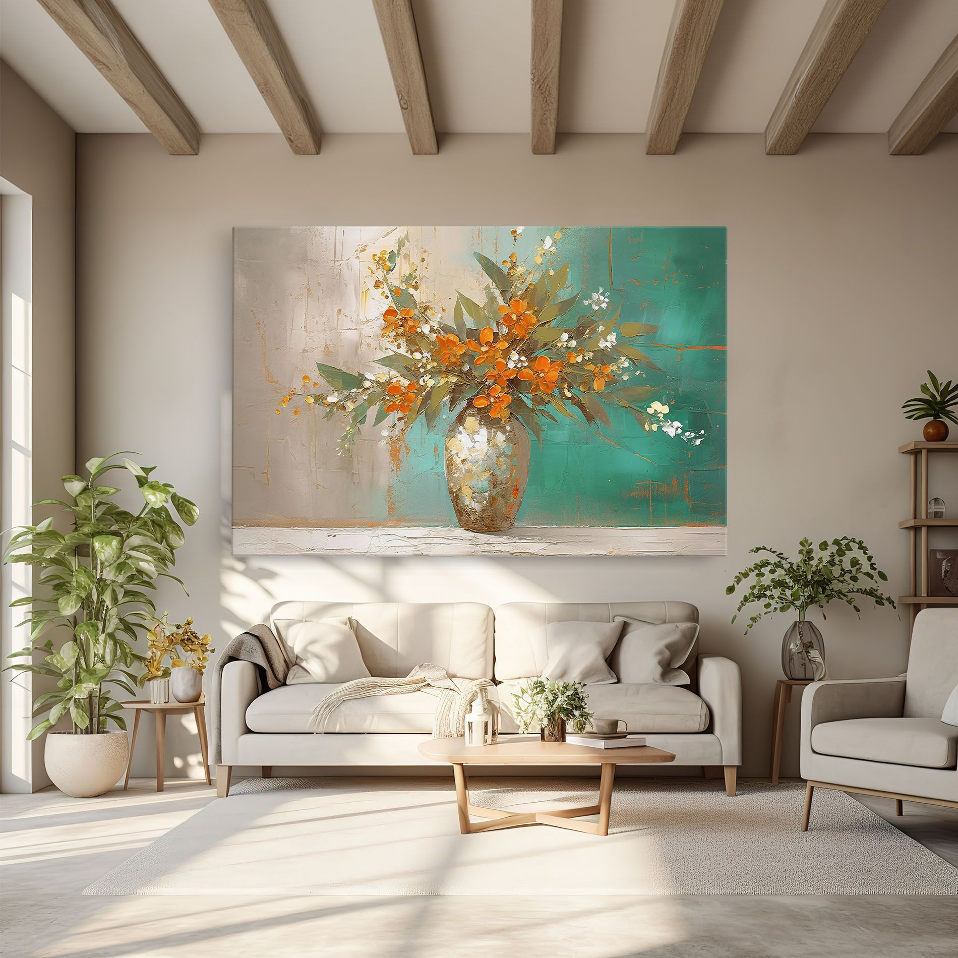 Grey Vase Orange mockup 6