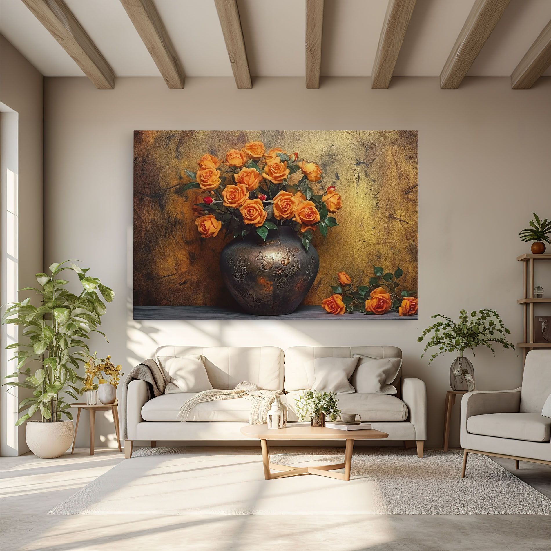 Orange Vintage Vase mockup 6