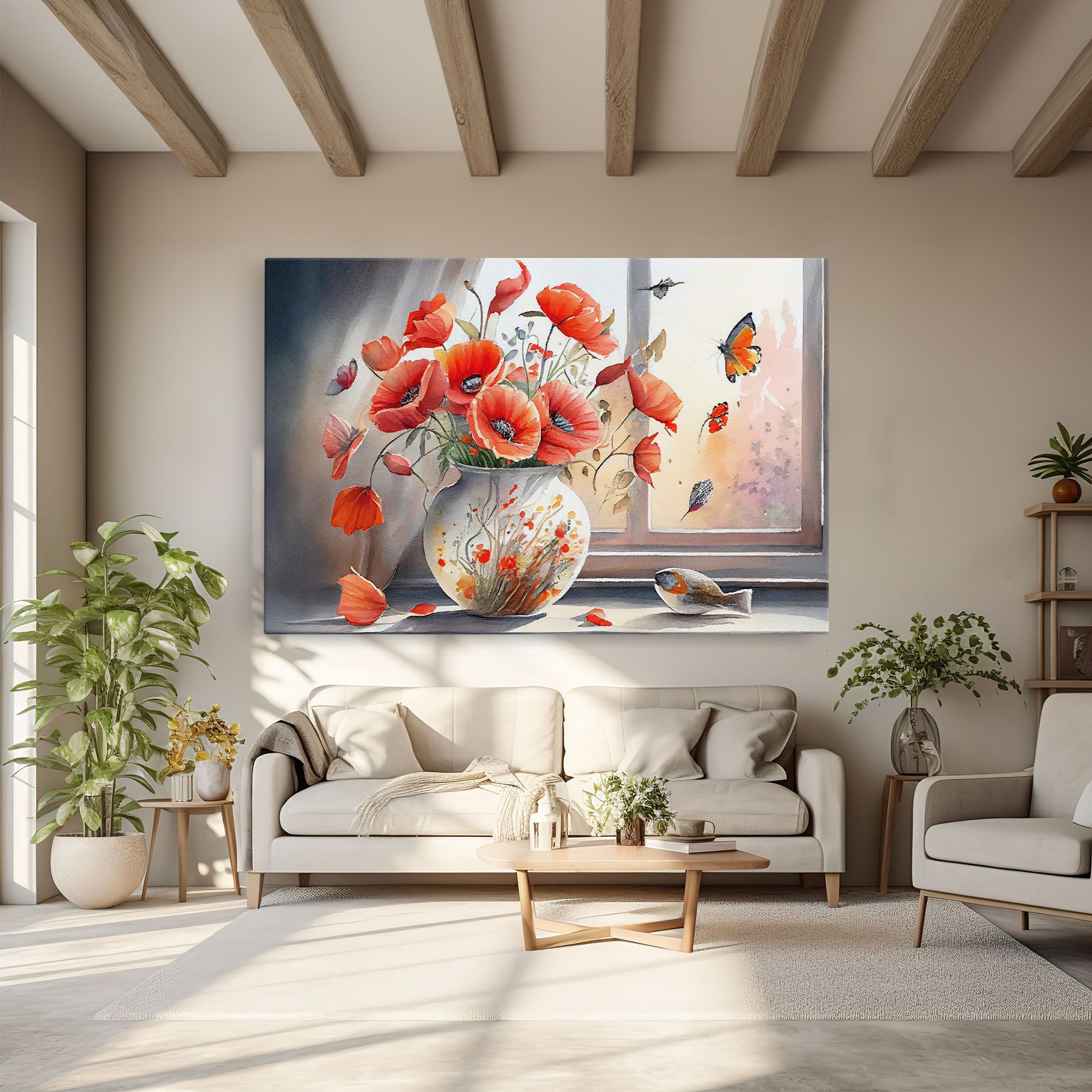 Poppies Vase mockup 6