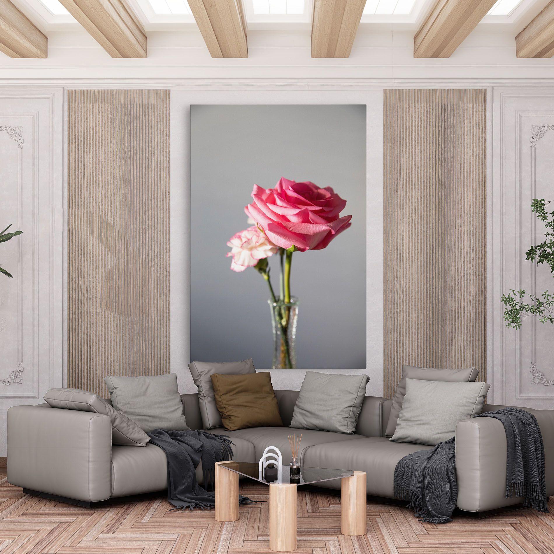 Big Pink Rose Vase mockup 6