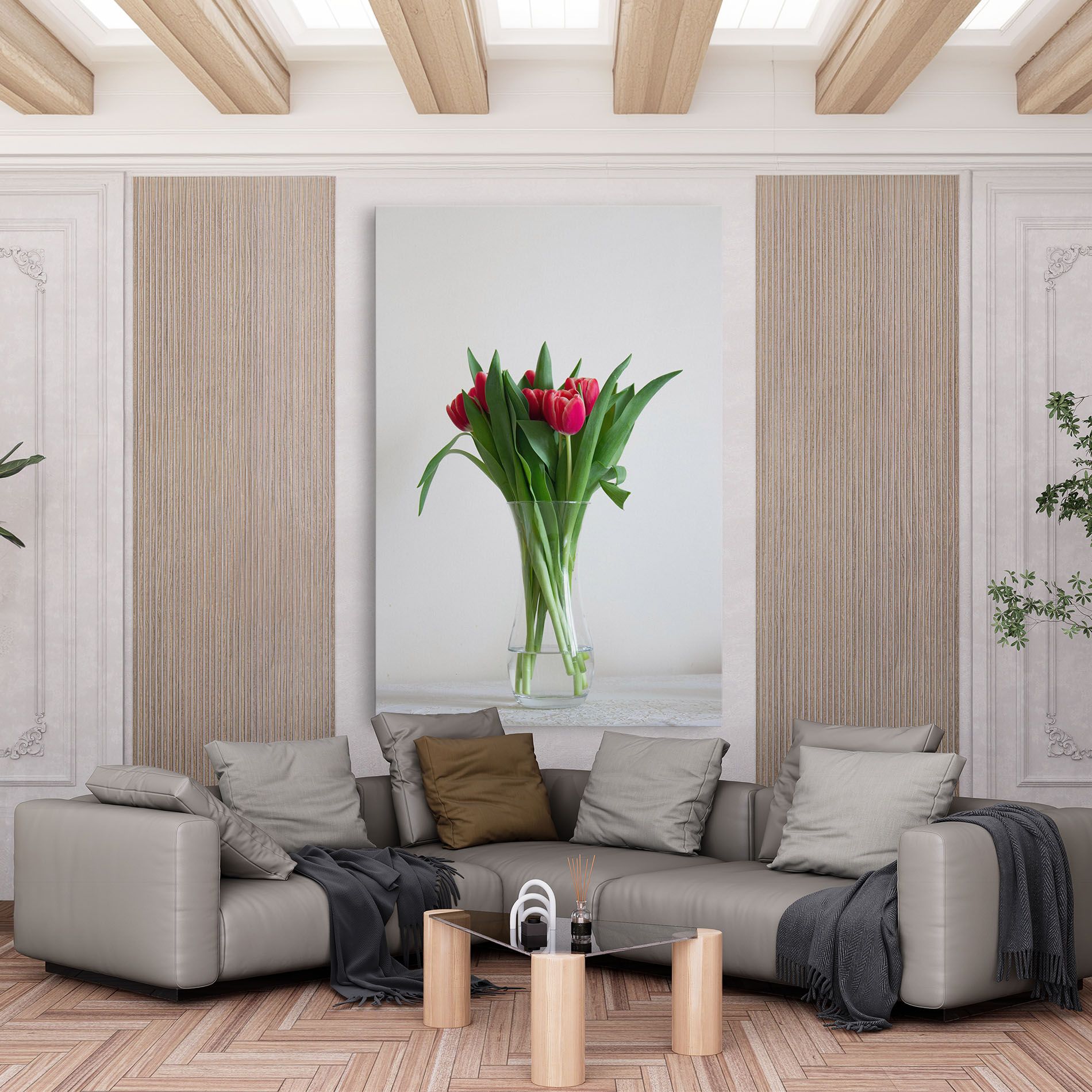 Pretty Tulips Vase mockup 6