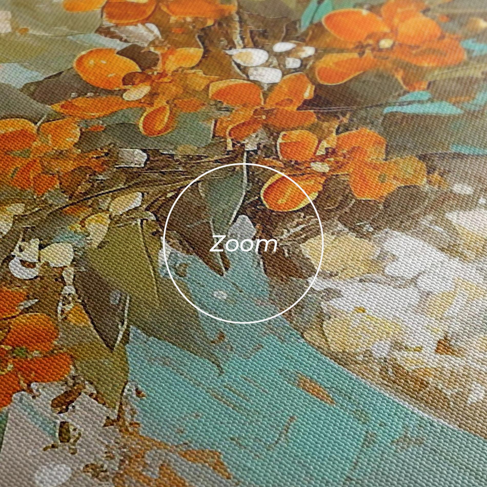 Leinwandbild Grey Vase Orange mockup 3