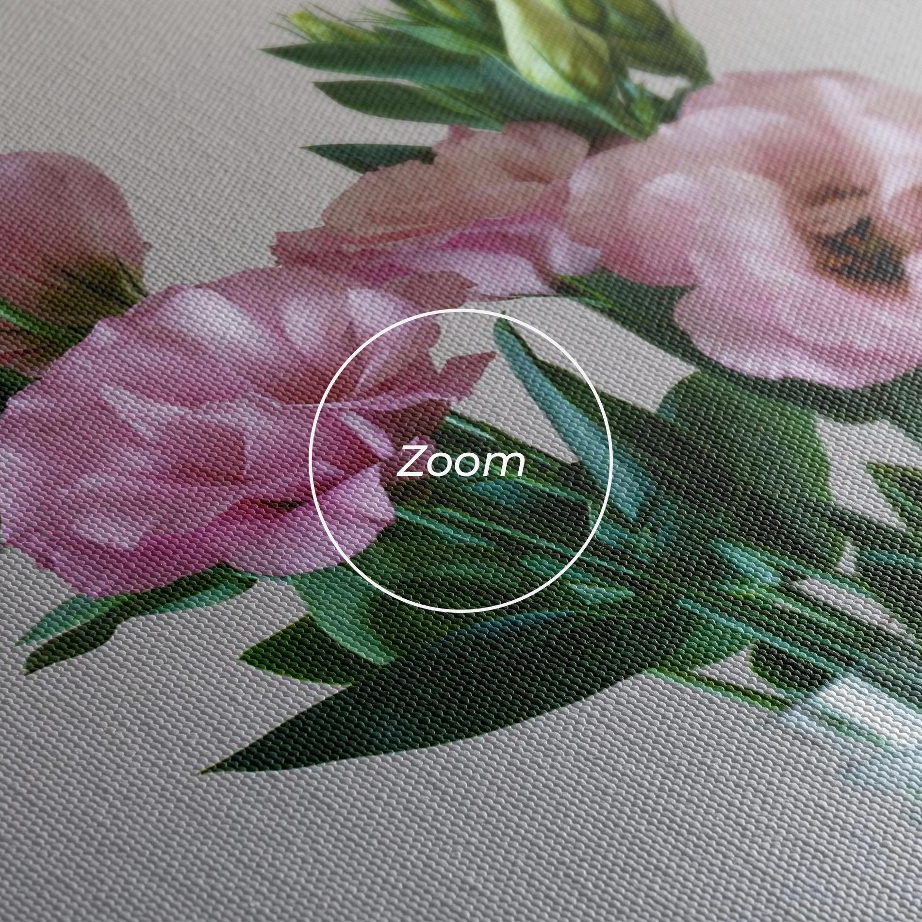 Leinwandbild Pretty Pink Flower Vase mockup 3