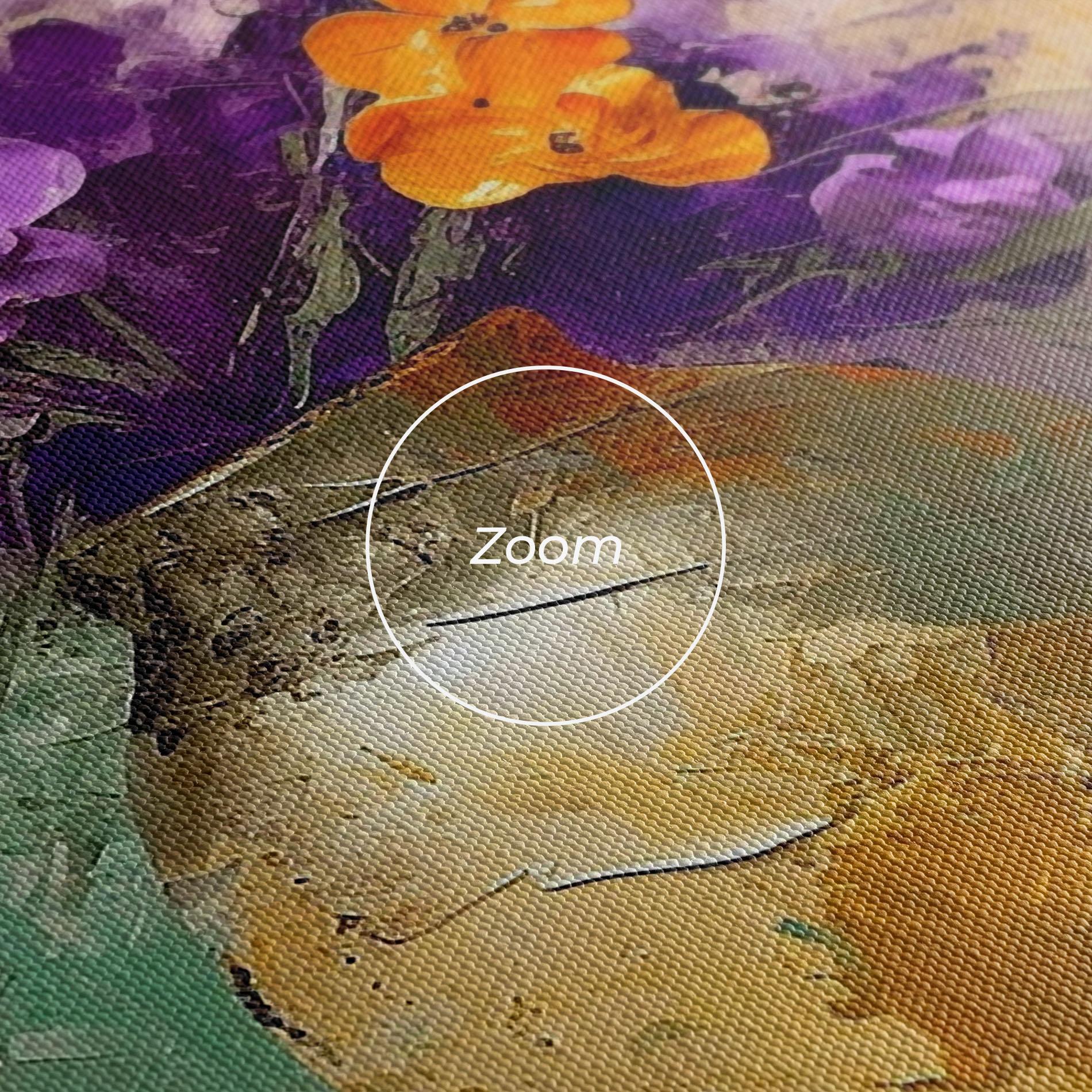 Leinwandbild Purple Orange Plant Vase mockup 3