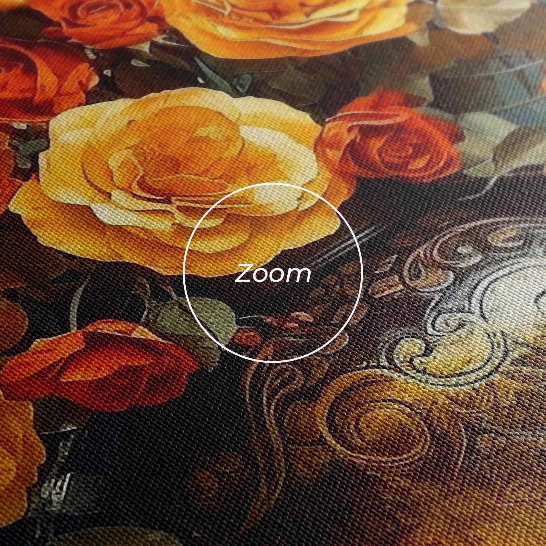 Leinwandbild Red Orange Flower Vase mockup 3