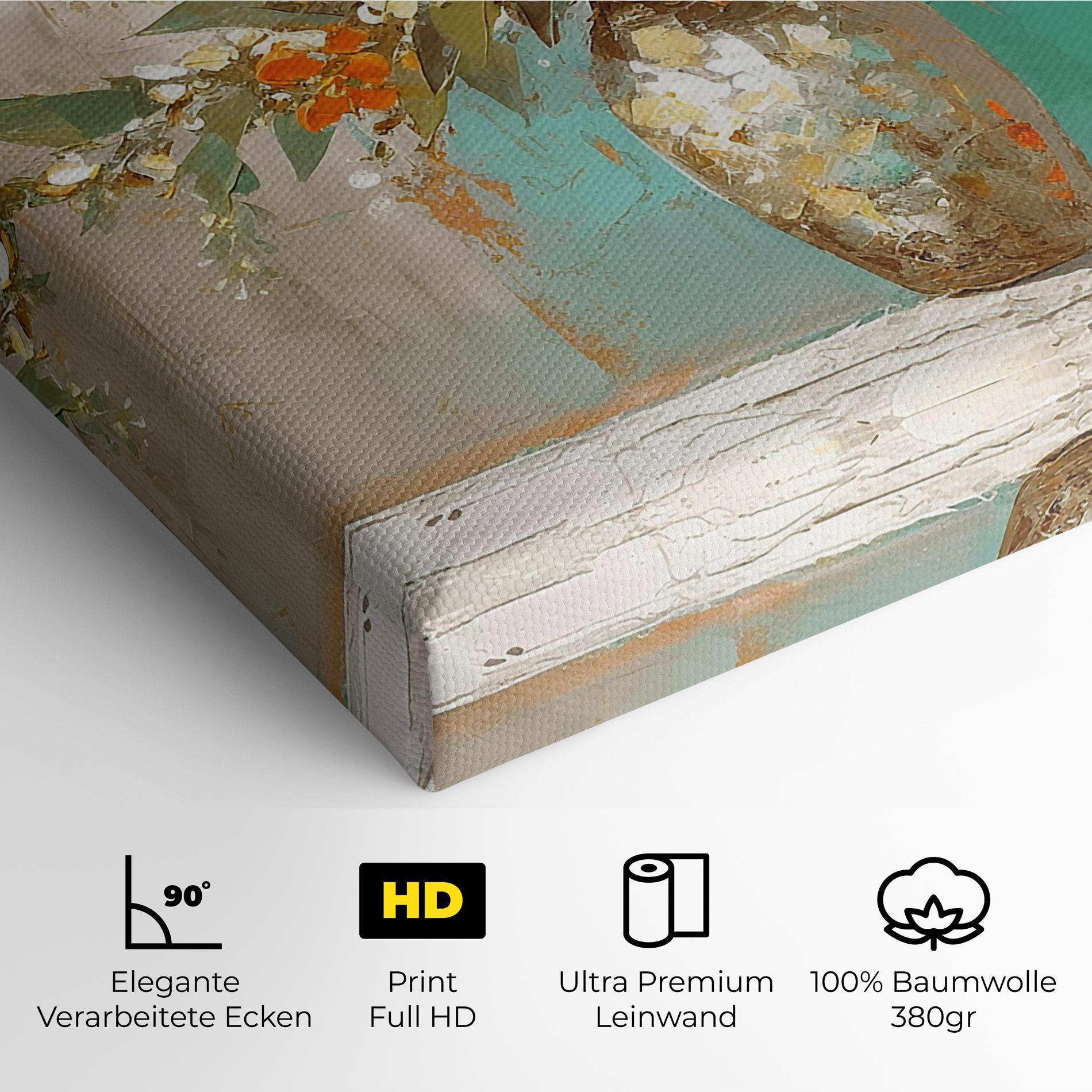 Leinwandbild Grey Vase Orange mockup 4