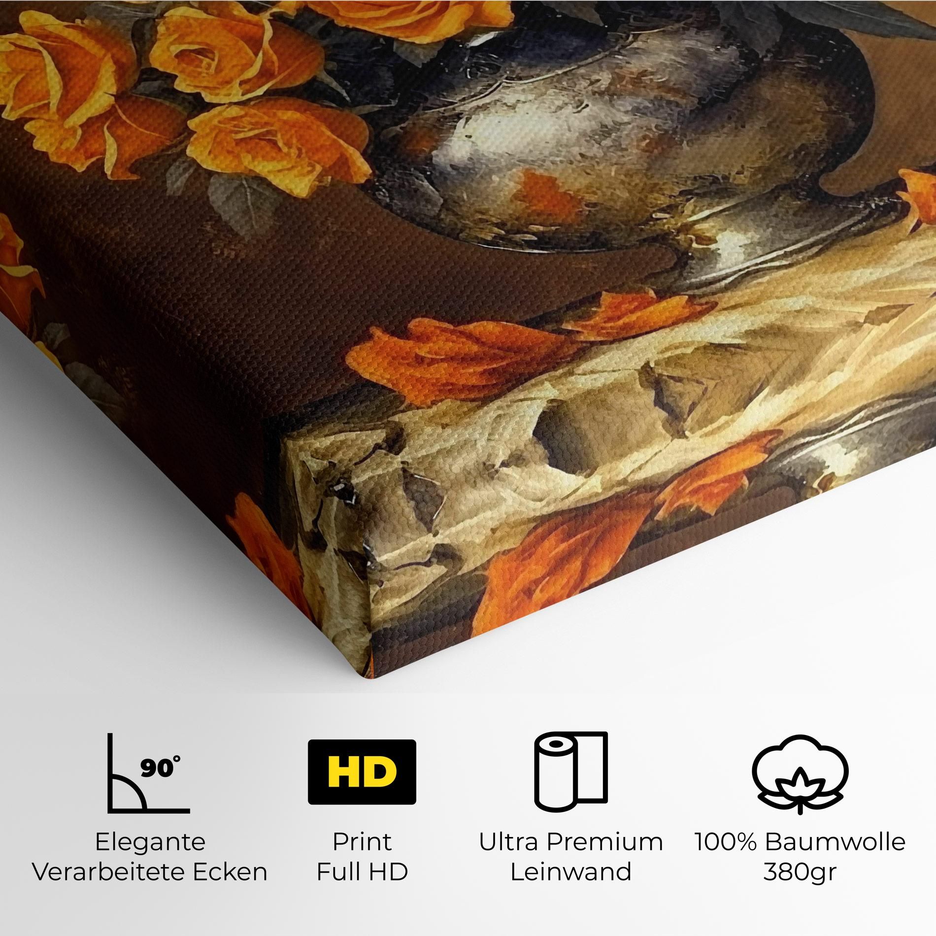 Orange Rose Vase mockup 4