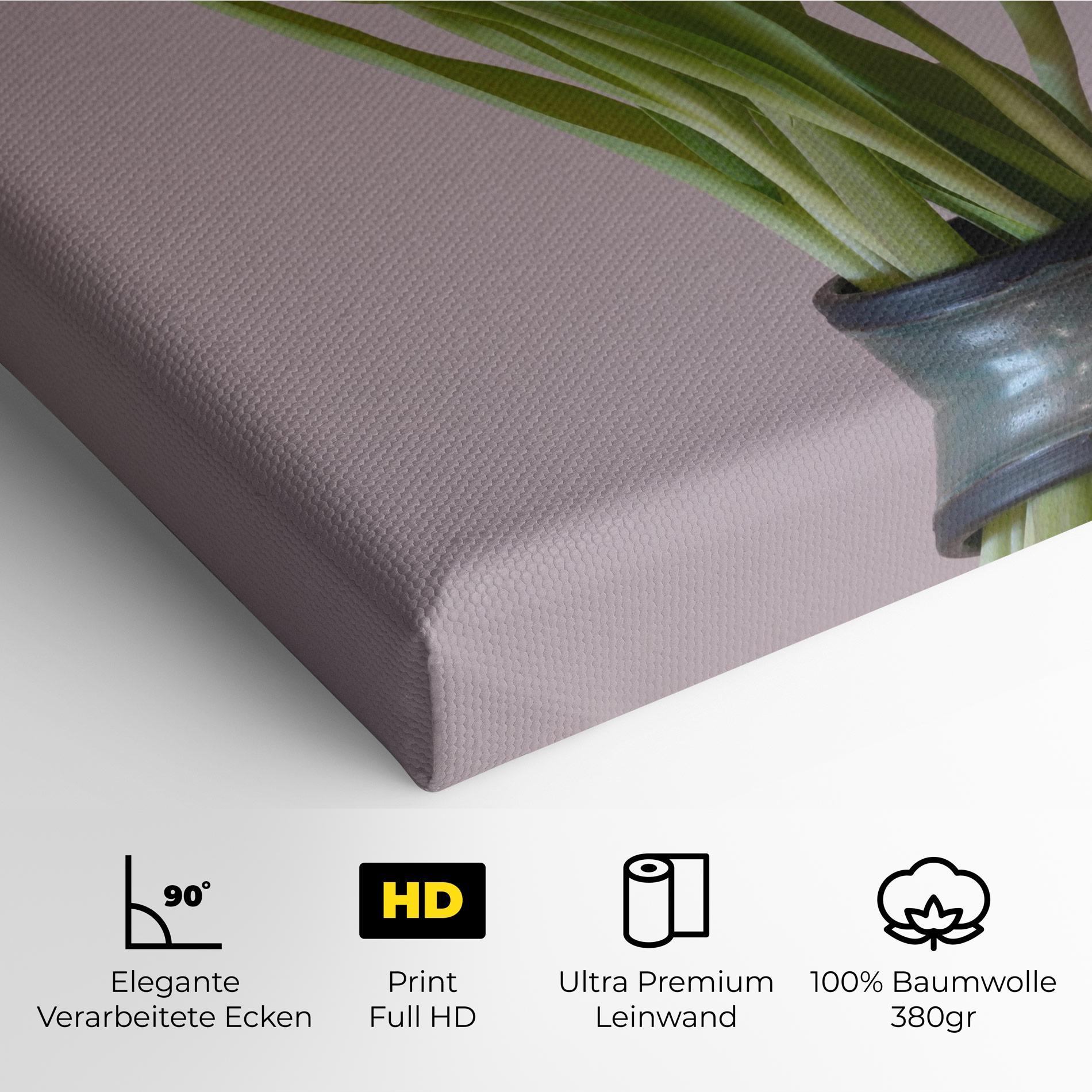 Leinwandbild Pink Tulips Vase mockup 4