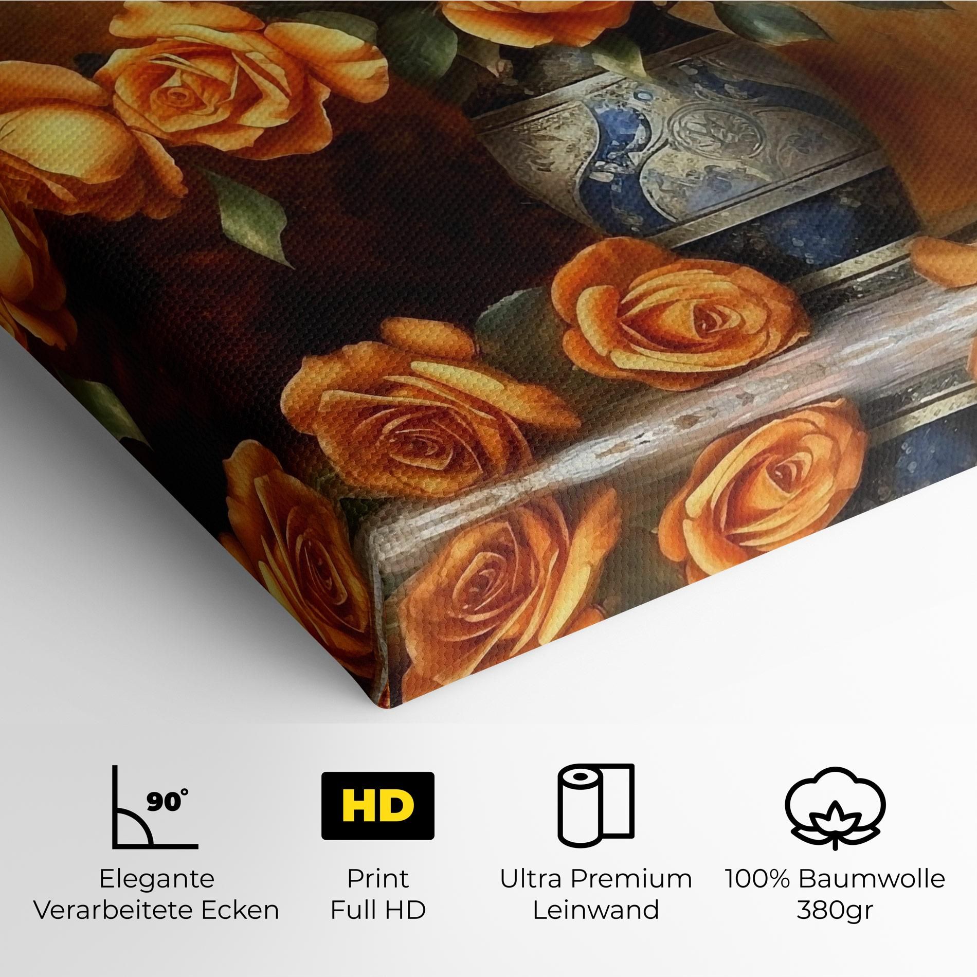 Pretty Orange Rose Vase mockup 4