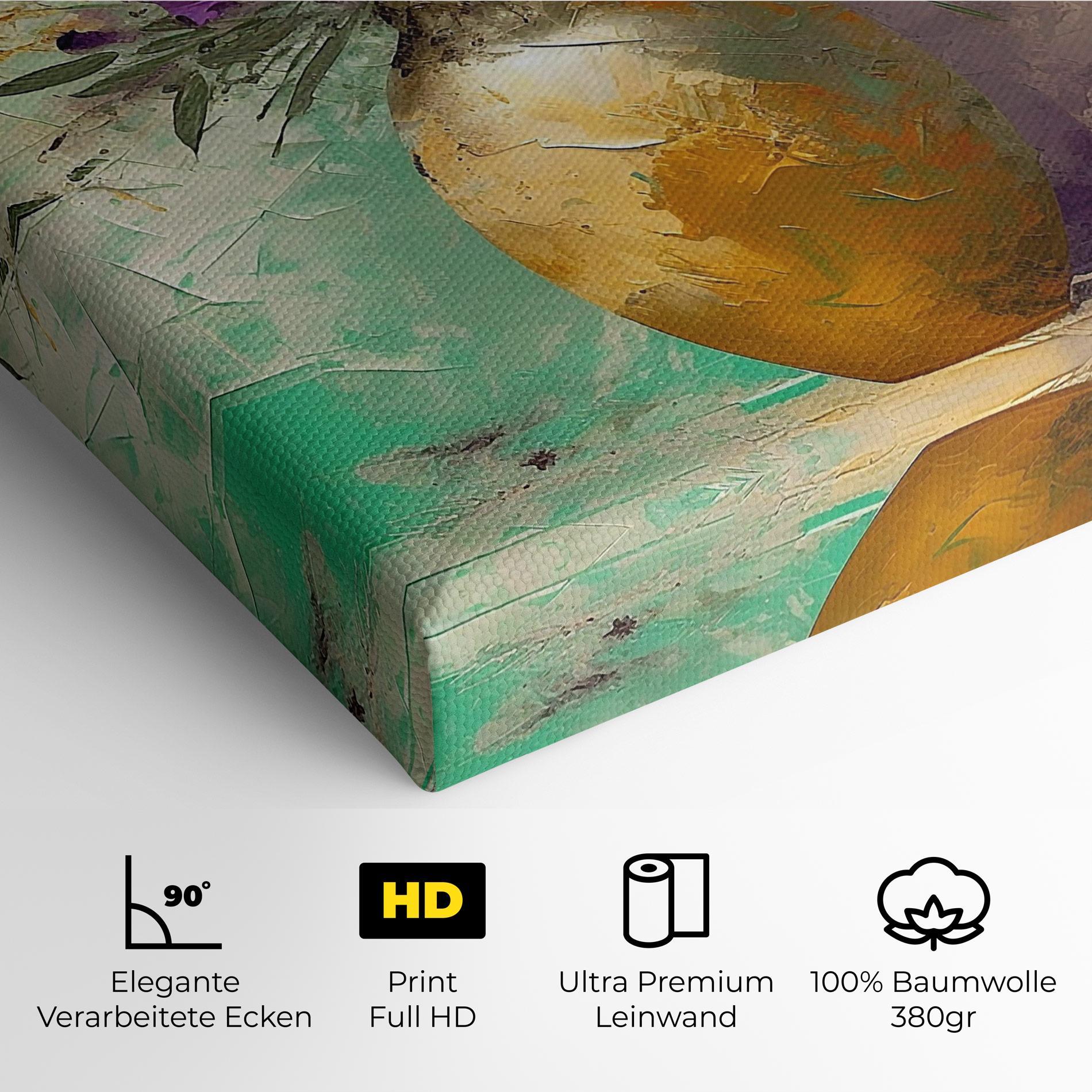 Leinwandbild Purple Orange Plant Vase mockup 4