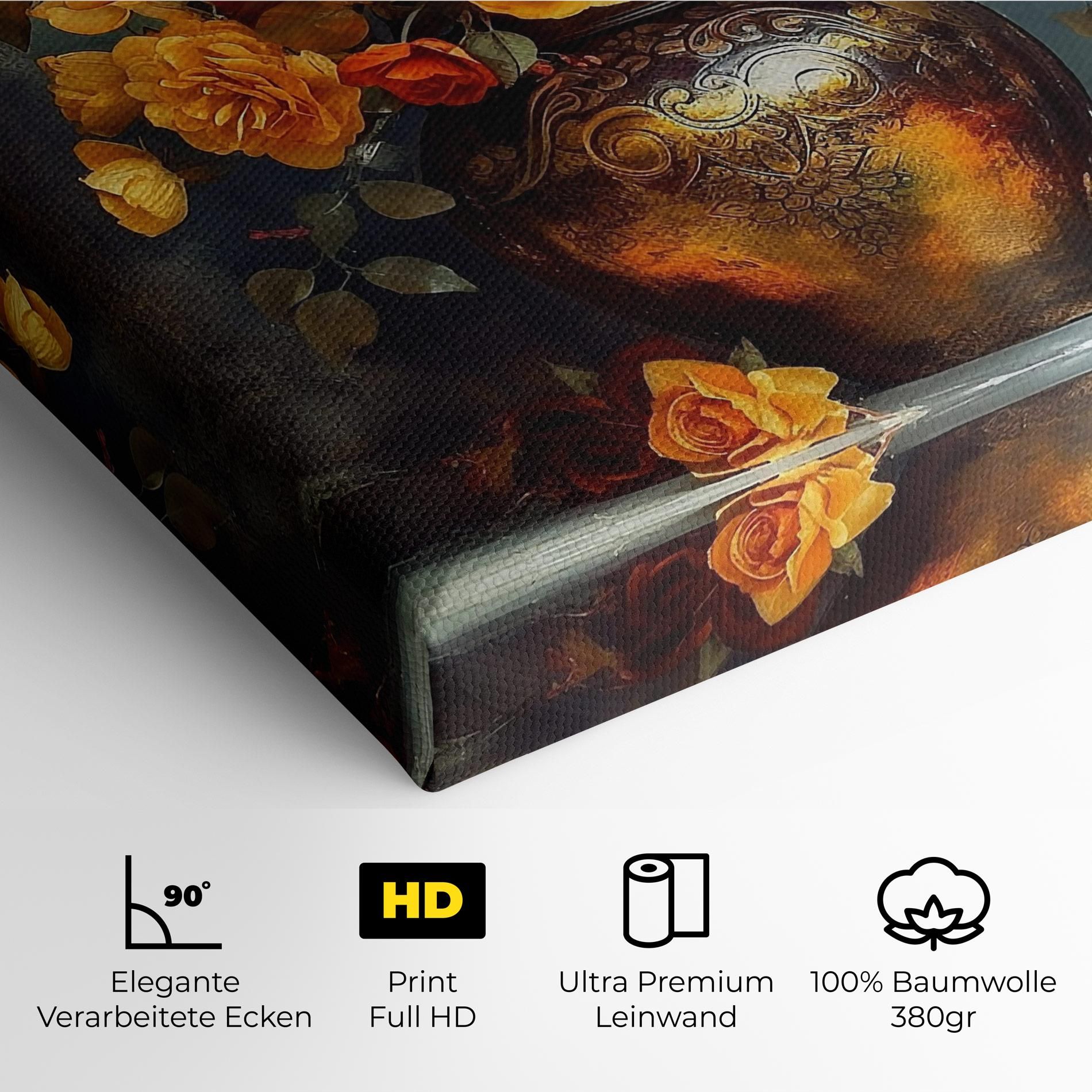 Red Orange Flower Vase mockup 4