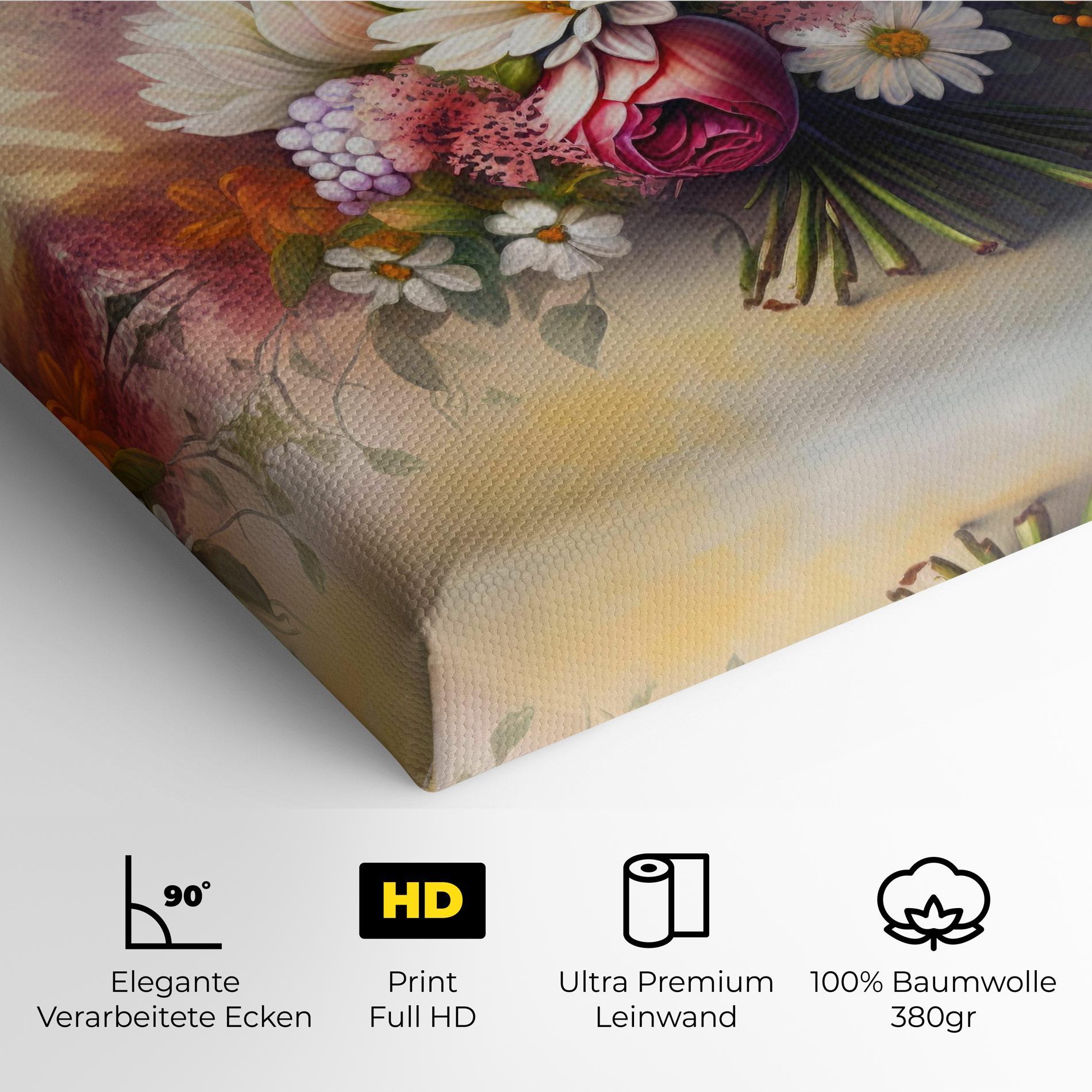 Leinwandbild Vecteezy_ai Generated Bouquet Of Fresh Spring Flowers On Light_23373362_865 mockup 4