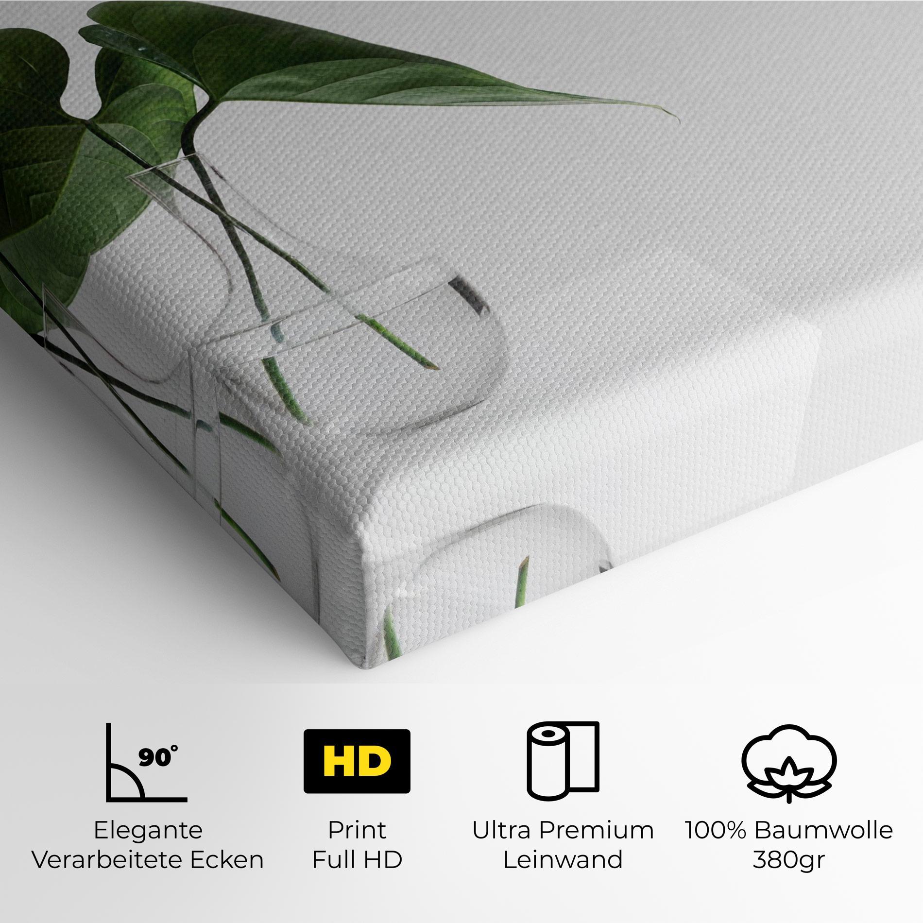 Leinwandbild White Table Vase mockup 4